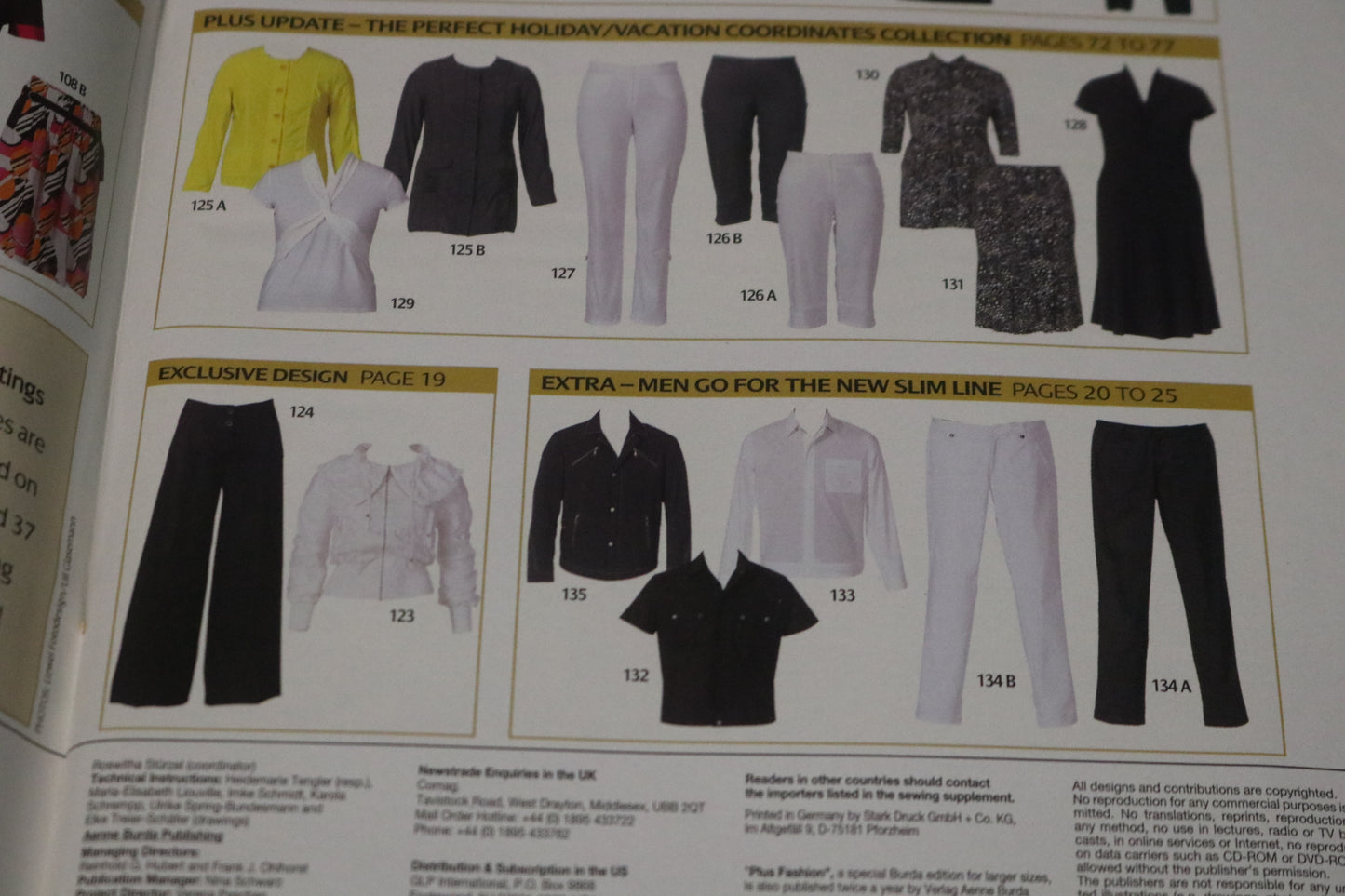 ENGLISH April 2008 Burda A World of Fashion Sewing Magazine with Pattern Insert