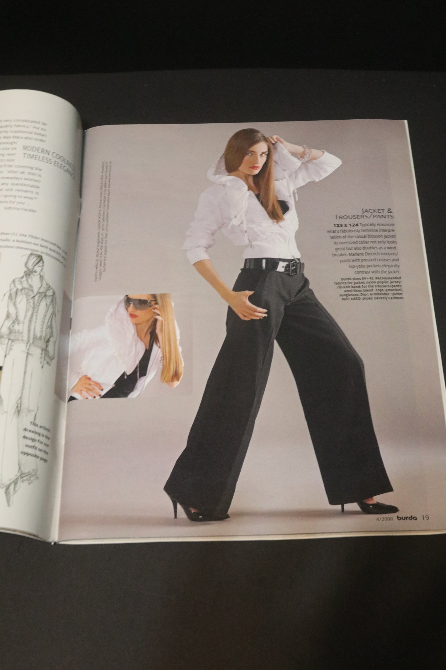 ENGLISH April 2008 Burda A World of Fashion Sewing Magazine with Pattern Insert
