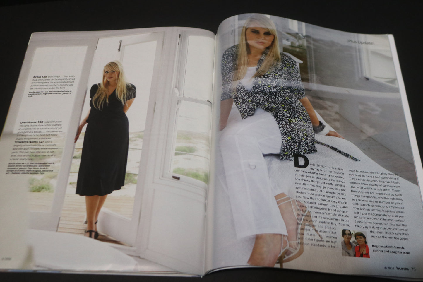 ENGLISH April 2008 Burda A World of Fashion Sewing Magazine with Pattern Insert