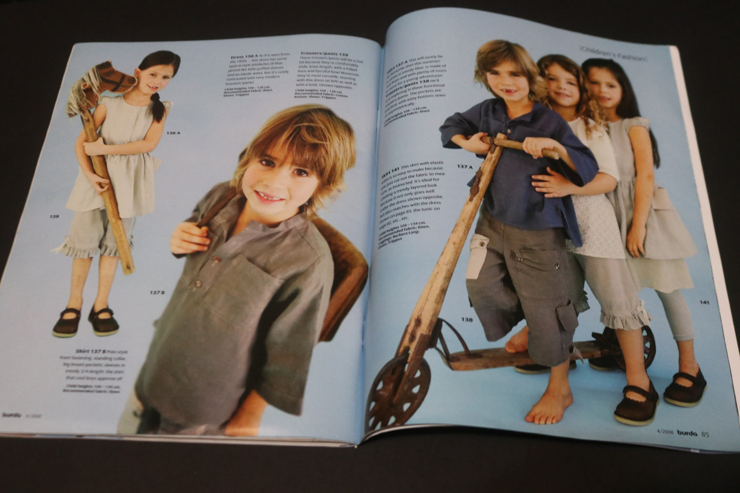 ENGLISH April 2008 Burda A World of Fashion Sewing Magazine with Pattern Insert