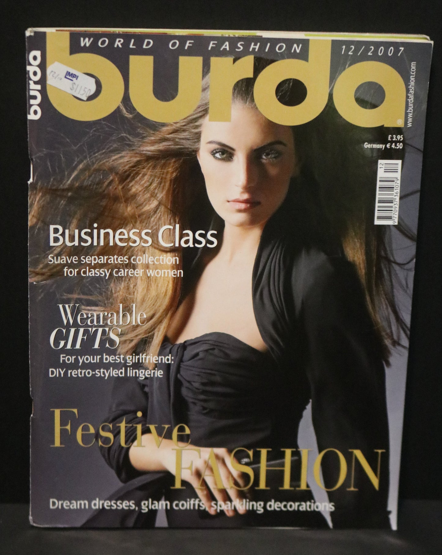 ENGLISH December 2007 Burda A World of Fashion Sewing Magazine with Pattern Insert