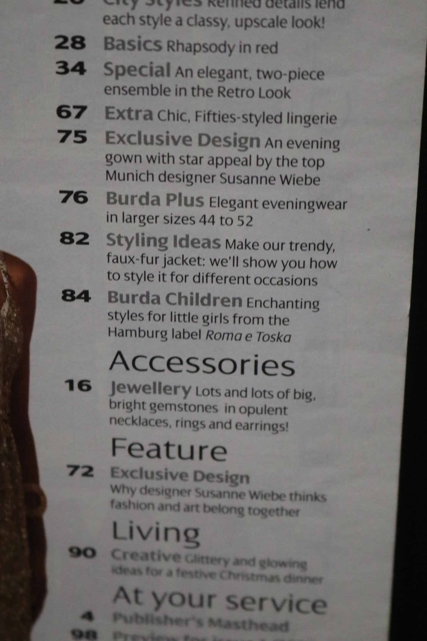 ENGLISH December 2007 Burda A World of Fashion Sewing Magazine with Pattern Insert