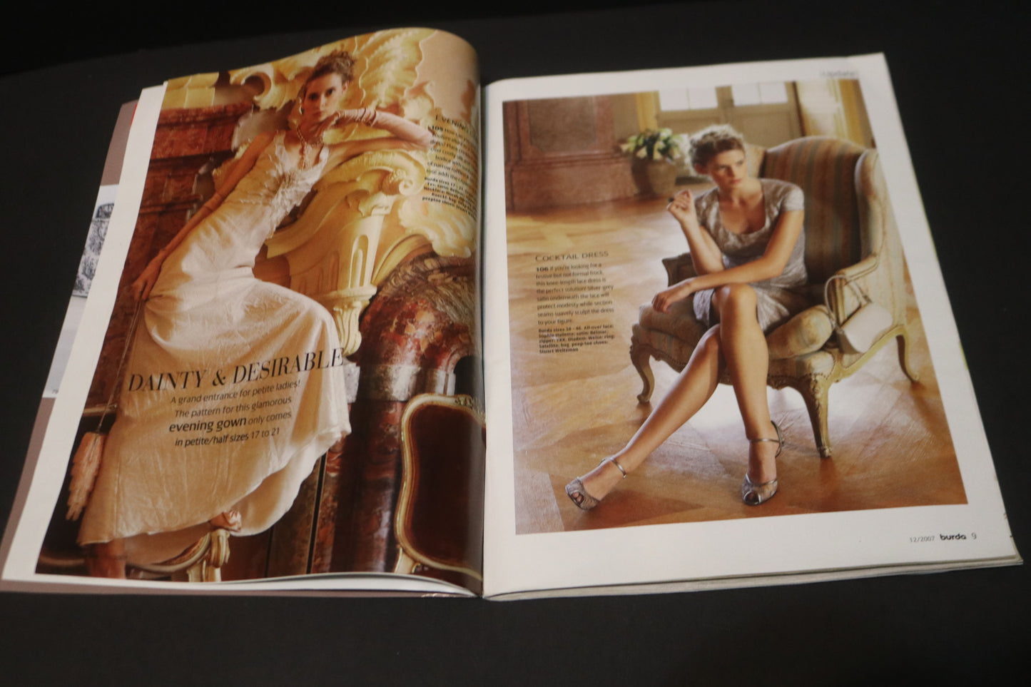 ENGLISH December 2007 Burda A World of Fashion Sewing Magazine with Pattern Insert