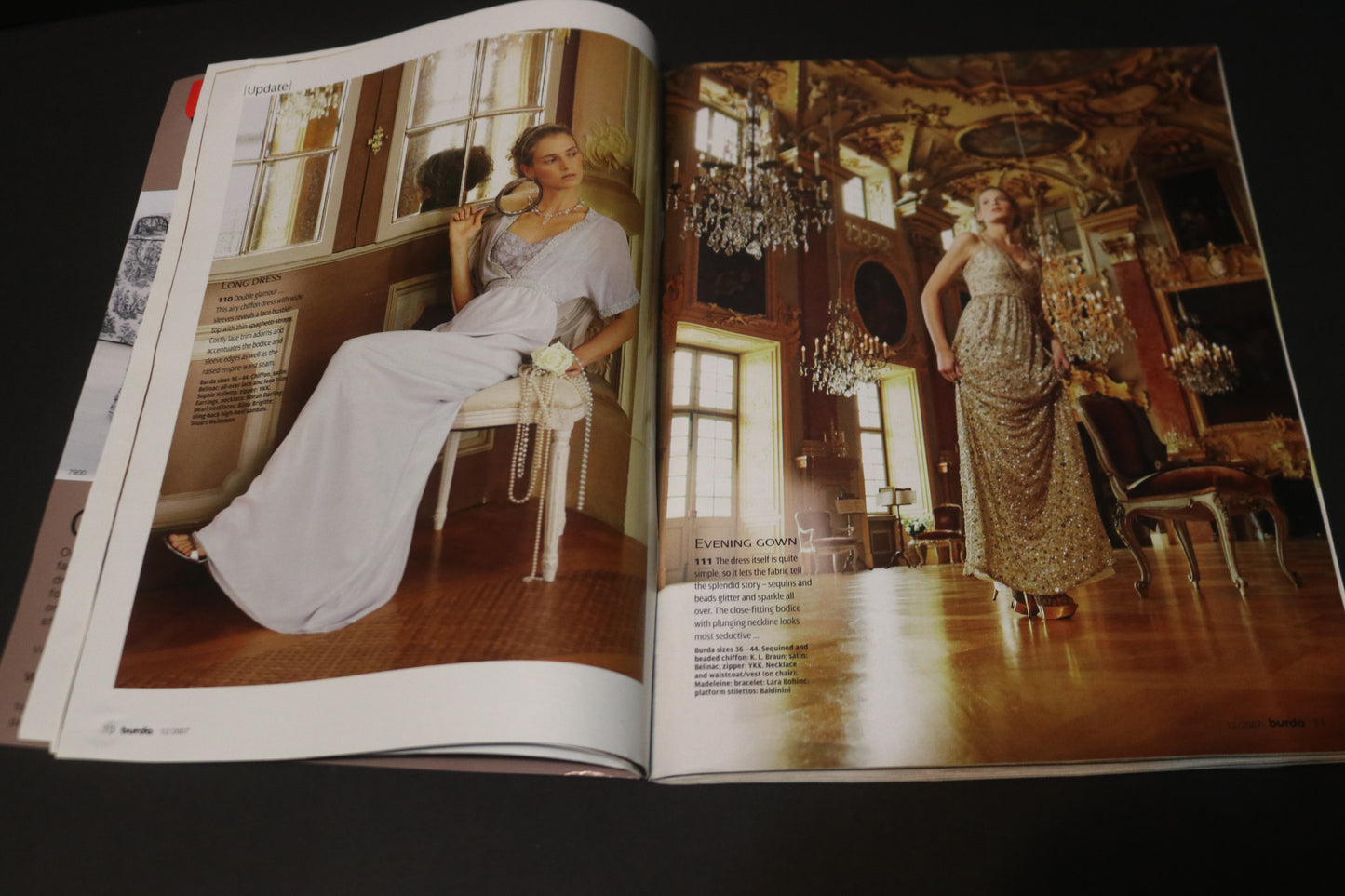 ENGLISH December 2007 Burda A World of Fashion Sewing Magazine with Pattern Insert