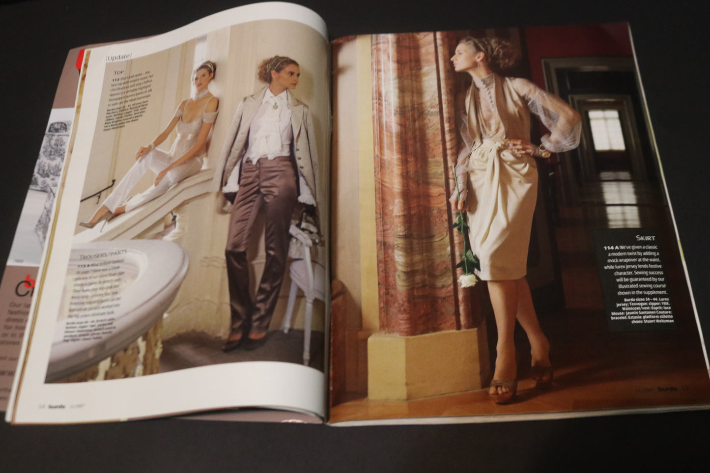ENGLISH December 2007 Burda A World of Fashion Sewing Magazine with Pattern Insert