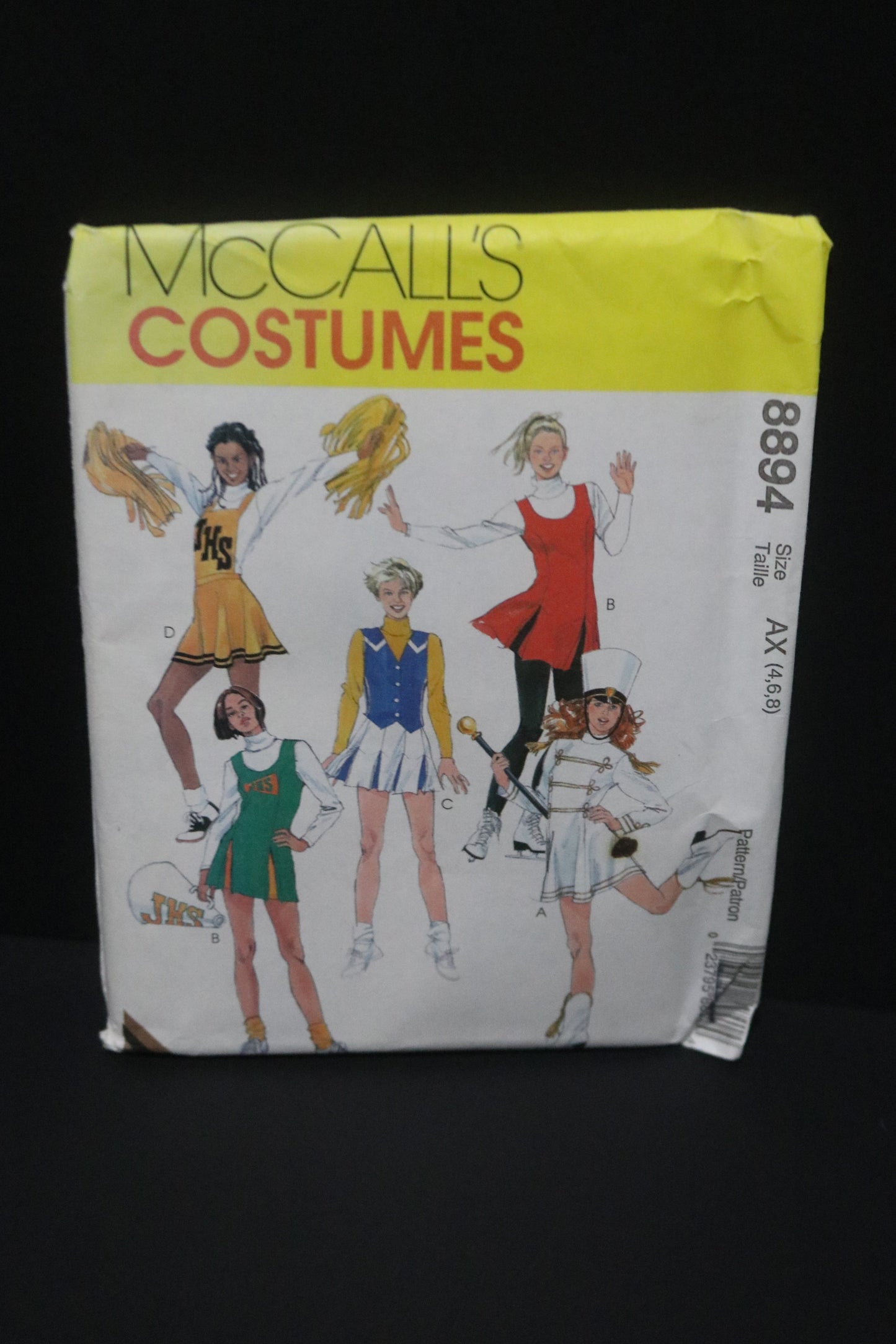 McCalls 8894 Misses Cheerleader and Majorette Costumes Sewing Pattern - UNCUT - Size 4 6 8