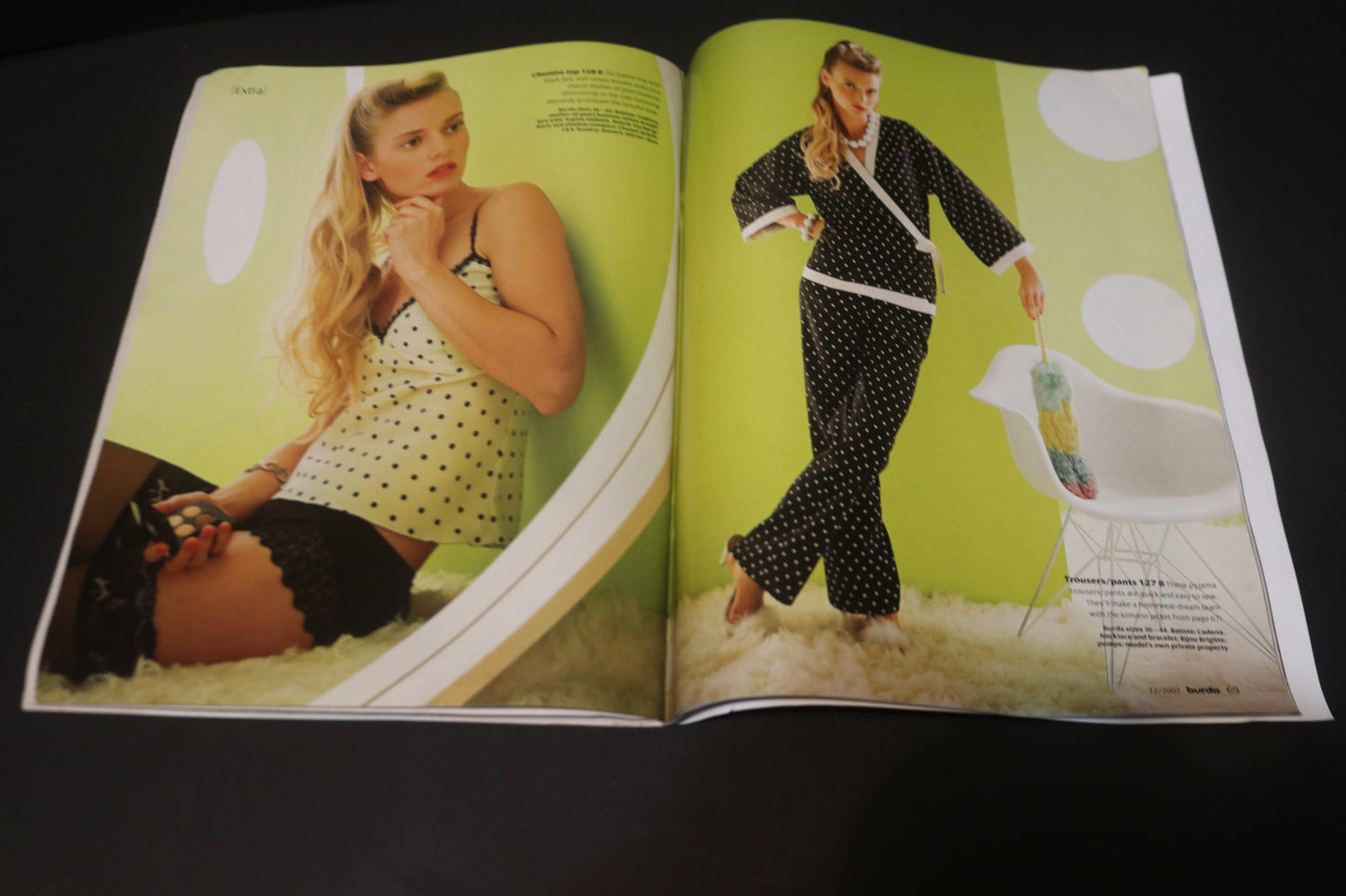 ENGLISH December 2007 Burda A World of Fashion Sewing Magazine with Pattern Insert