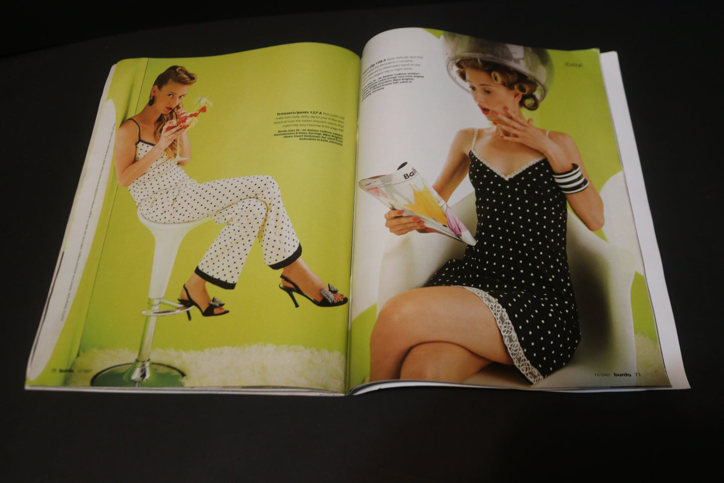 ENGLISH December 2007 Burda A World of Fashion Sewing Magazine with Pattern Insert