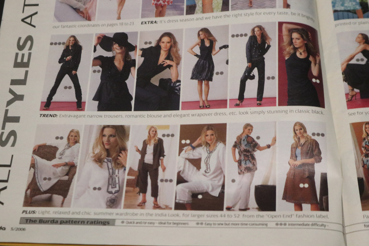 May 2006 Burda A World of Fashion Sewing Magazine