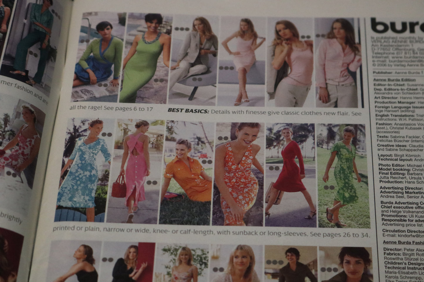 May 2006 Burda A World of Fashion Sewing Magazine