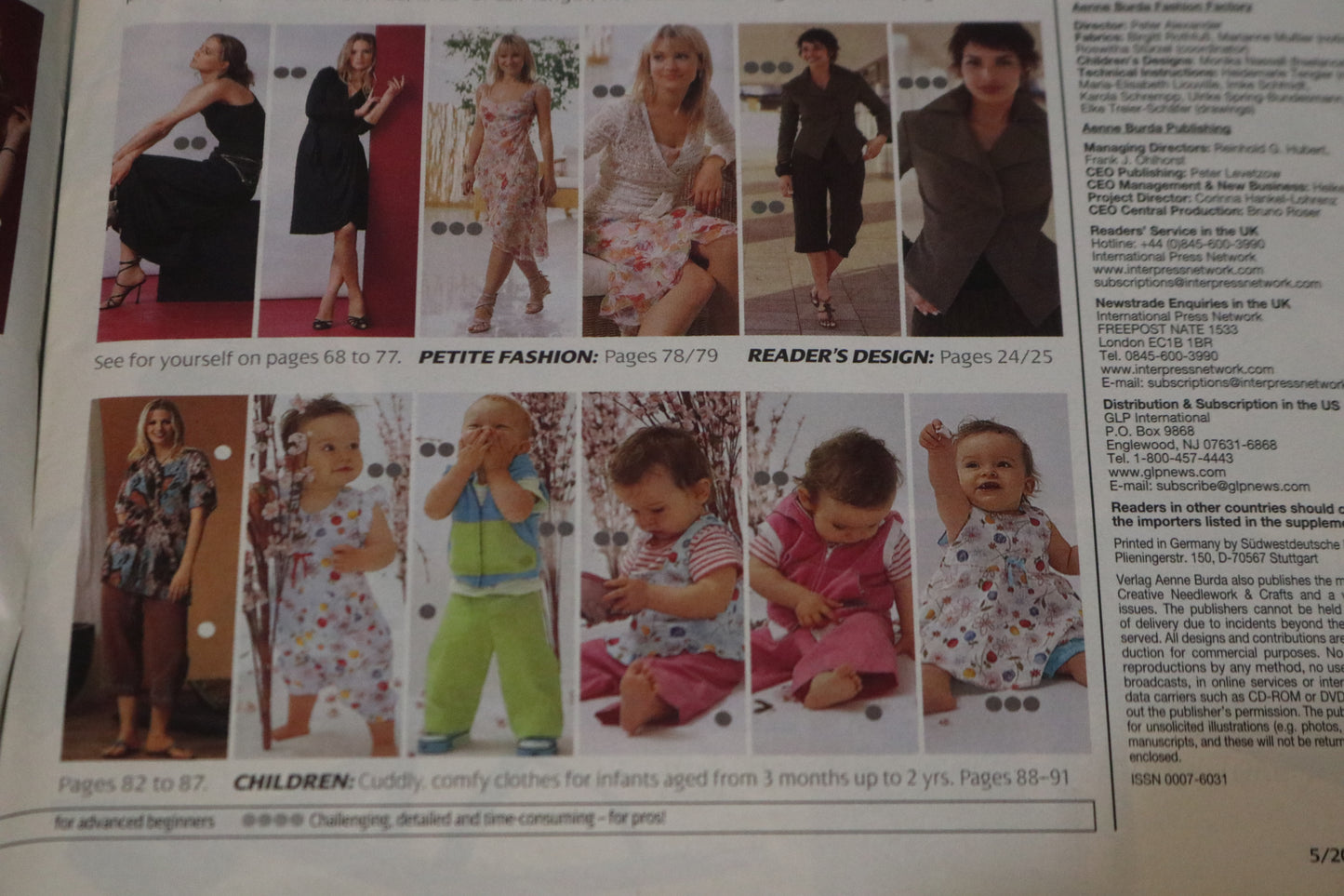 May 2006 Burda A World of Fashion Sewing Magazine