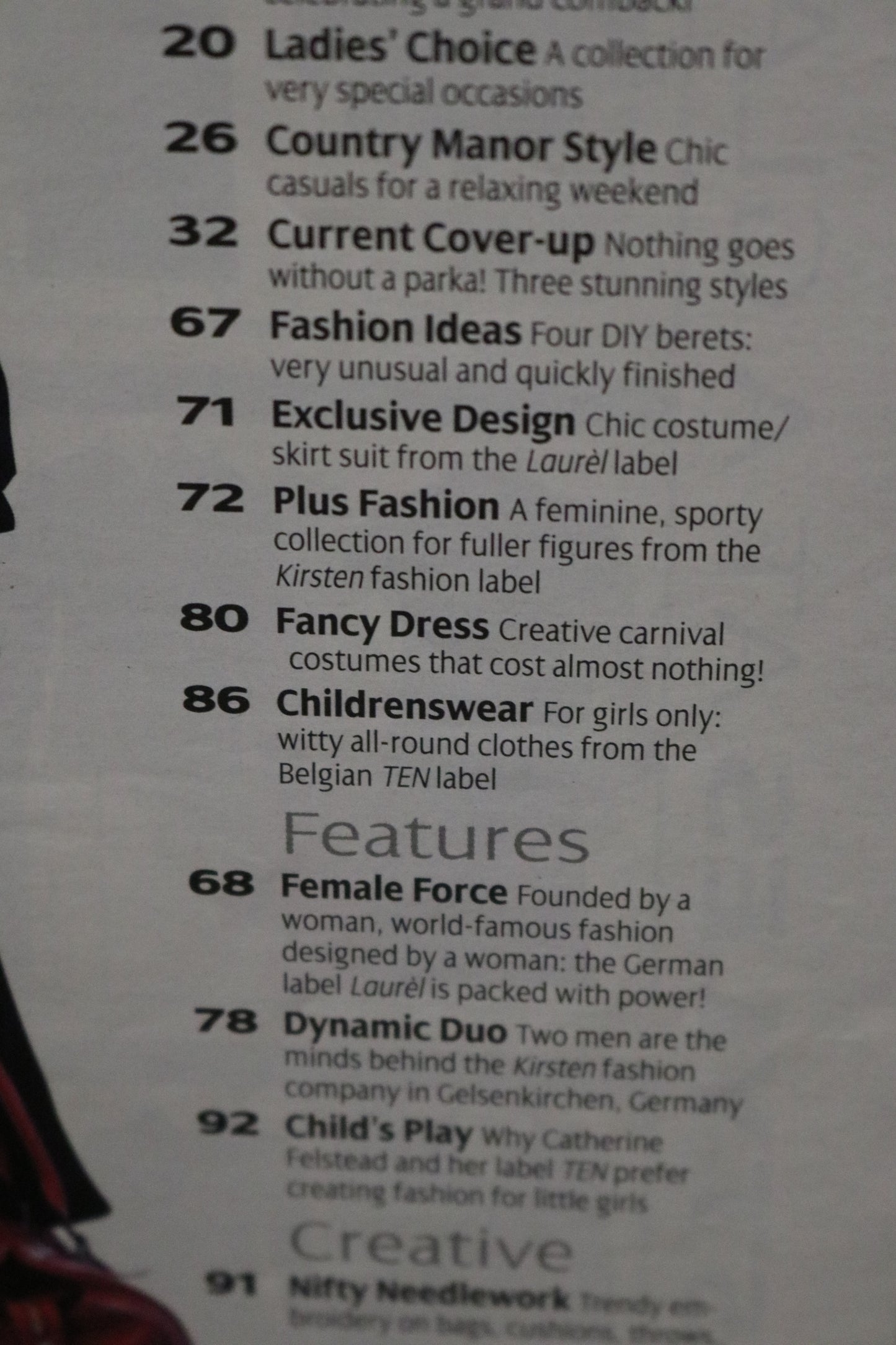 January 2009 Burda A World of Fashion Sewing Magazine - Winter sewing patterns!