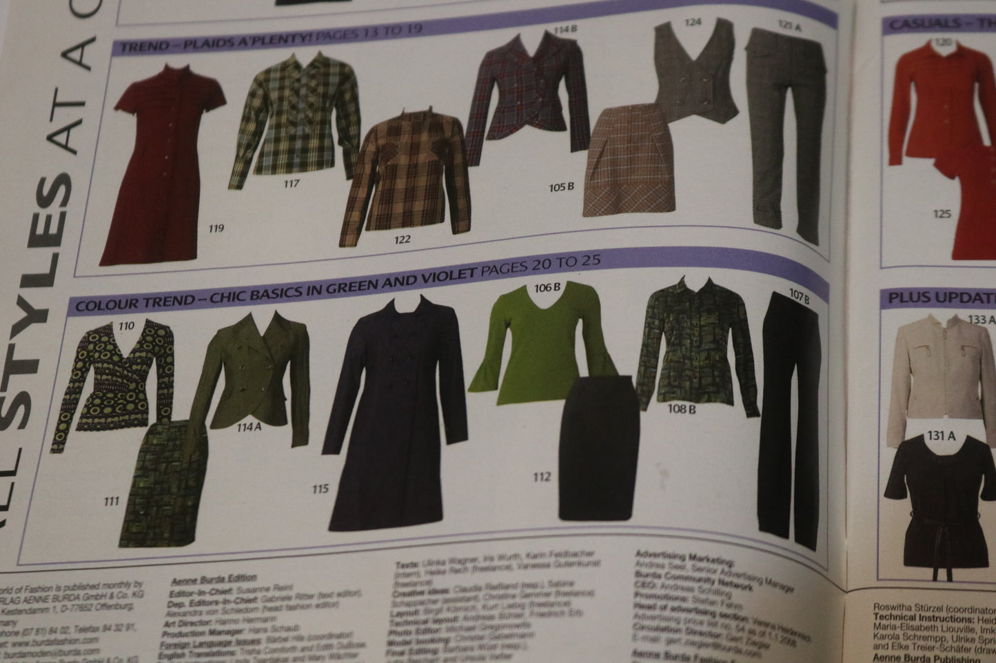 January 2009 Burda A World of Fashion Sewing Magazine - Winter sewing patterns!
