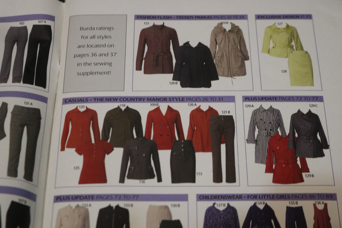 January 2009 Burda A World of Fashion Sewing Magazine - Winter sewing patterns!