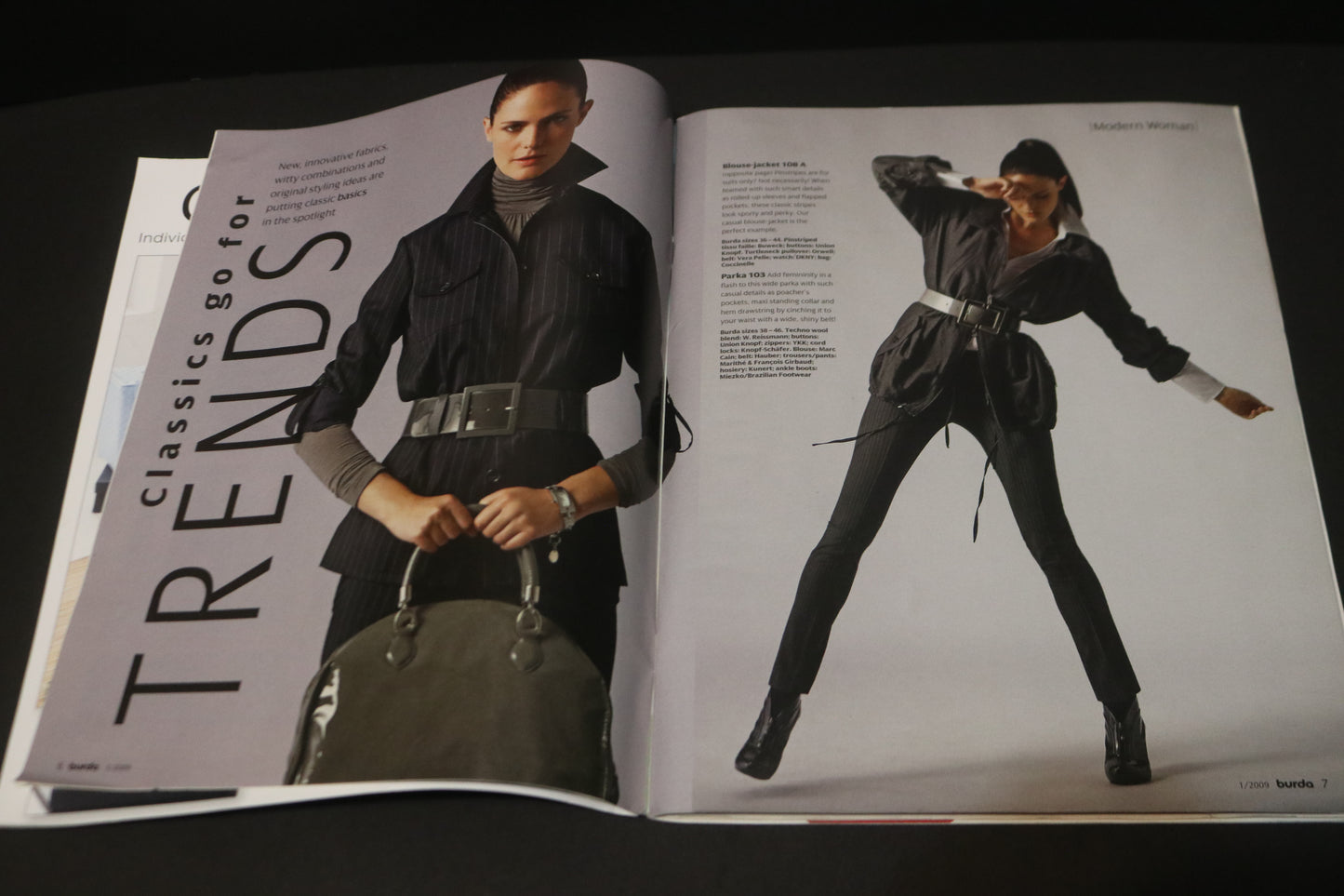 January 2009 Burda A World of Fashion Sewing Magazine - Winter sewing patterns!