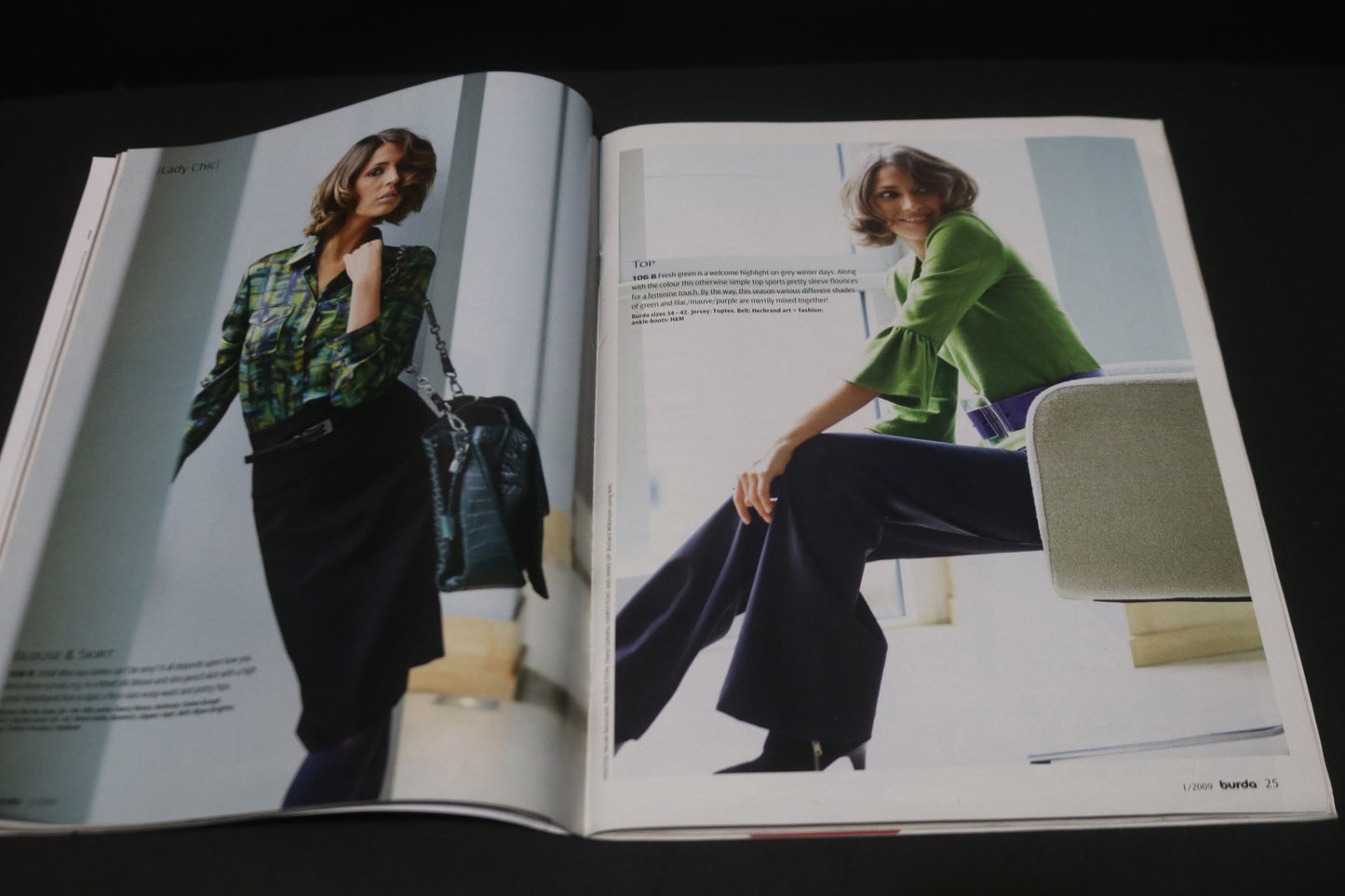 January 2009 Burda A World of Fashion Sewing Magazine - Winter sewing patterns!