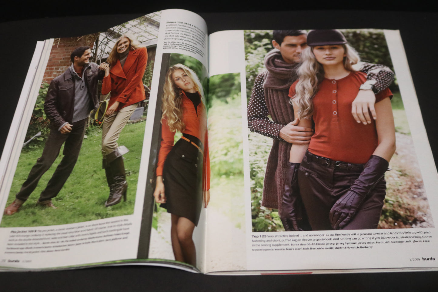 January 2009 Burda A World of Fashion Sewing Magazine - Winter sewing patterns!