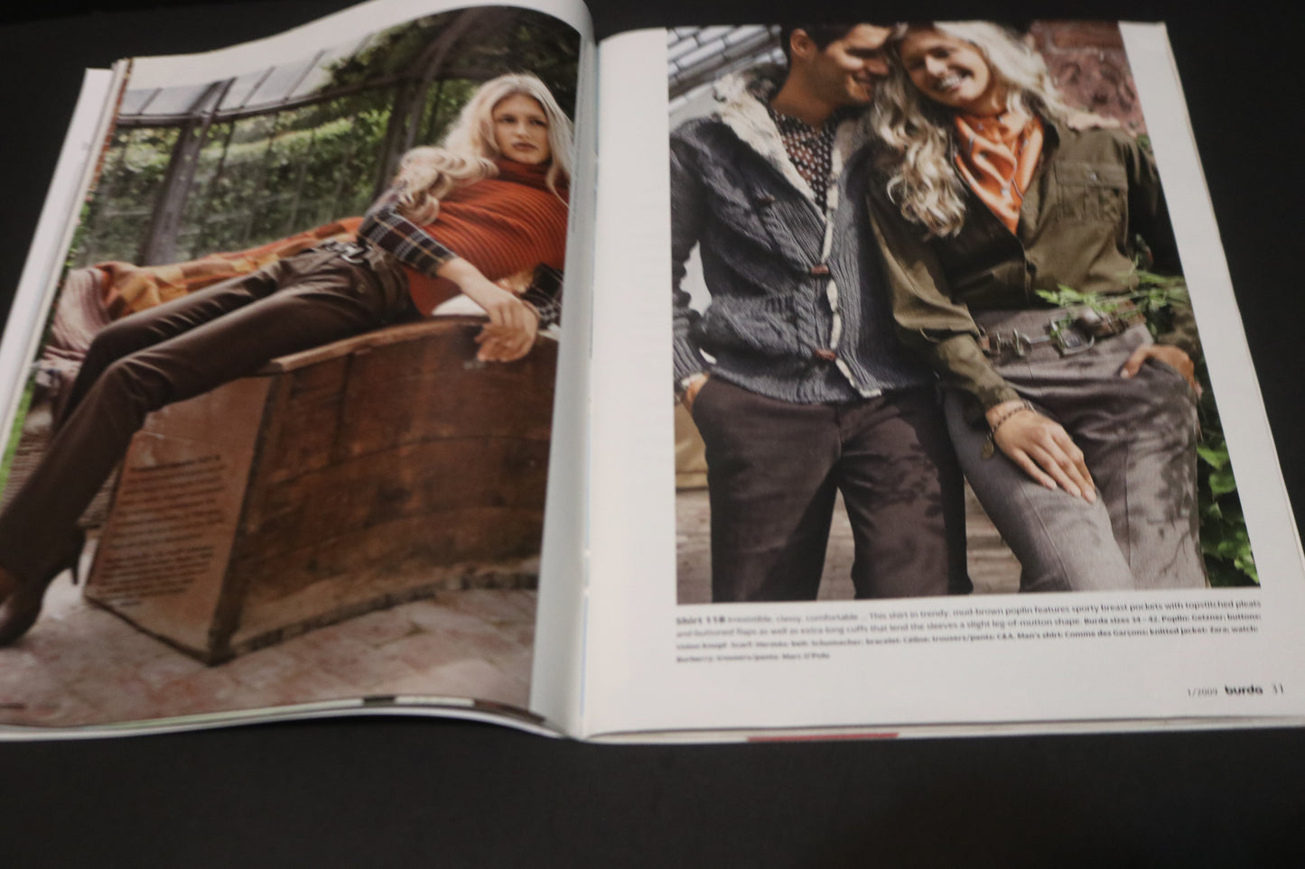 January 2009 Burda A World of Fashion Sewing Magazine - Winter sewing patterns!