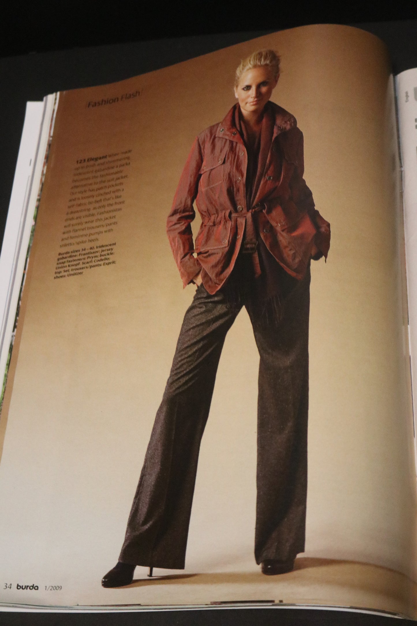January 2009 Burda A World of Fashion Sewing Magazine - Winter sewing patterns!