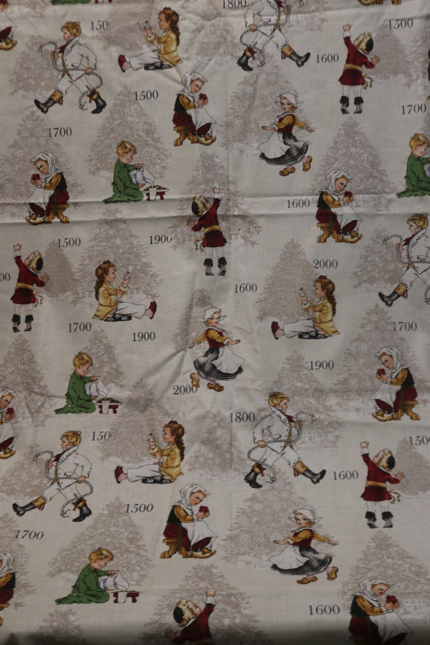 2+ Yards "Tidings of Great Joy" Christmas through the ages Quilting Treasures Fabric Piece 88" x 44" by J wecker Frisch