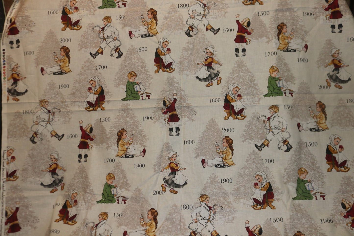 2+ Yards "Tidings of Great Joy" Christmas through the ages Quilting Treasures Fabric Piece 88" x 44" by J wecker Frisch
