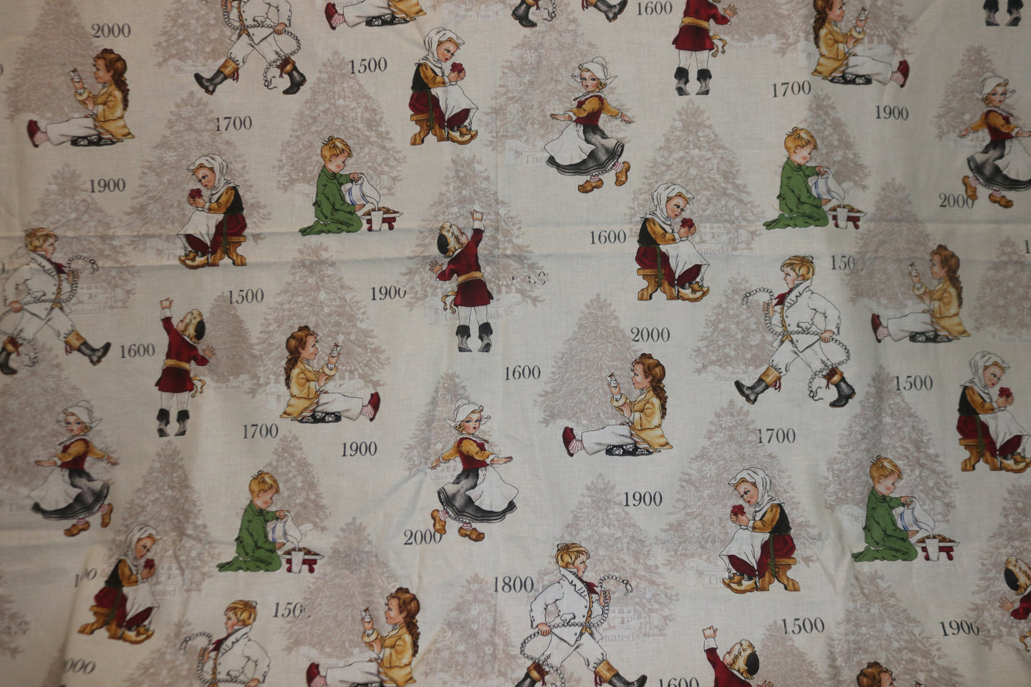 2+ Yards "Tidings of Great Joy" Christmas through the ages Quilting Treasures Fabric Piece 88" x 44" by J wecker Frisch