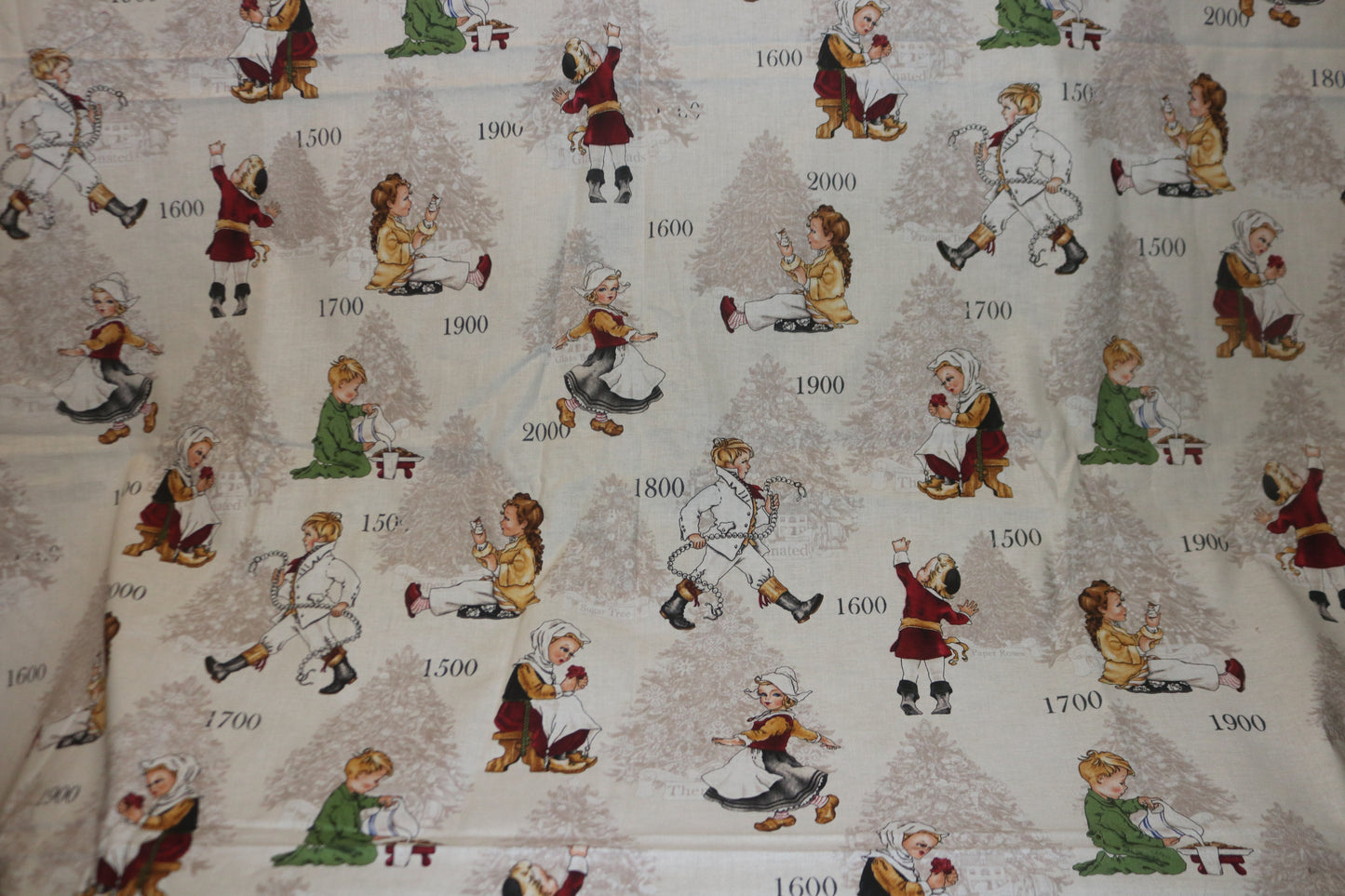 2+ Yards "Tidings of Great Joy" Christmas through the ages Quilting Treasures Fabric Piece 88" x 44" by J wecker Frisch