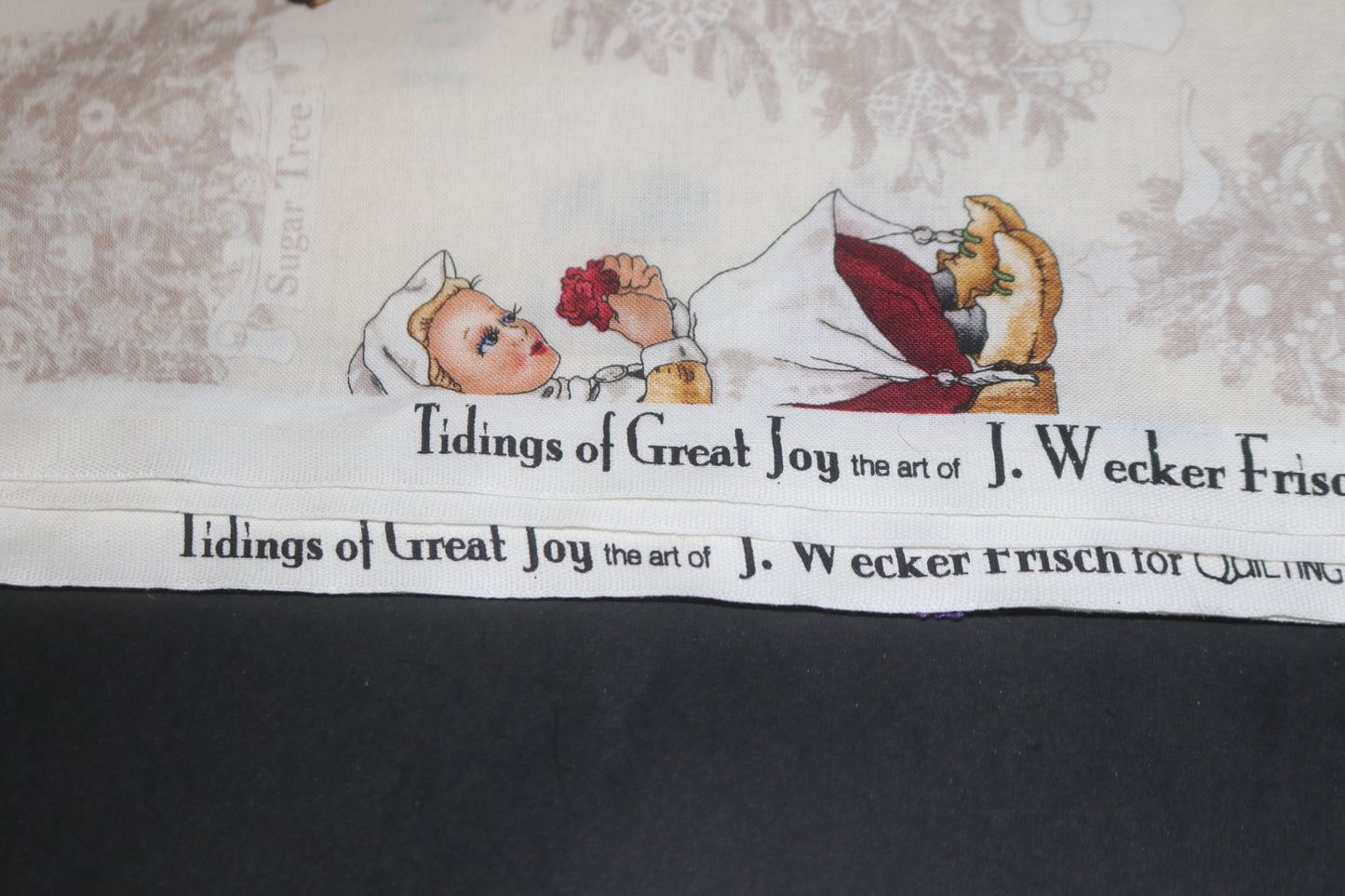 2+ Yards "Tidings of Great Joy" Christmas through the ages Quilting Treasures Fabric Piece 88" x 44" by J wecker Frisch