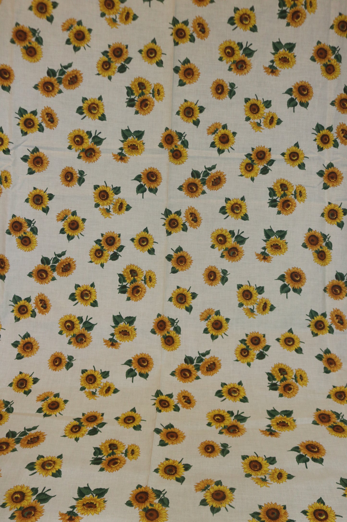 2+ Yards Vintage Cranston Prints Sunflower Joan Messmore Fabric Piece 98" x 44"