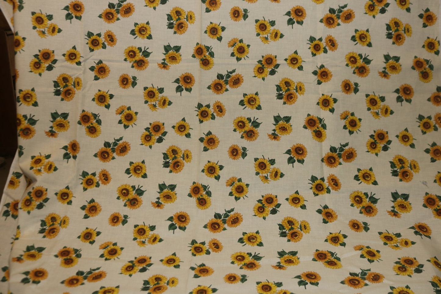 2+ Yards Vintage Cranston Prints Sunflower Joan Messmore Fabric Piece 98" x 44"