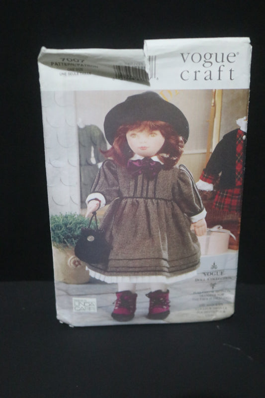 Vogue 7007 Linda Carr Olivia 18" Doll with Full Color Face Transfer Sewing Pattern UNCUT