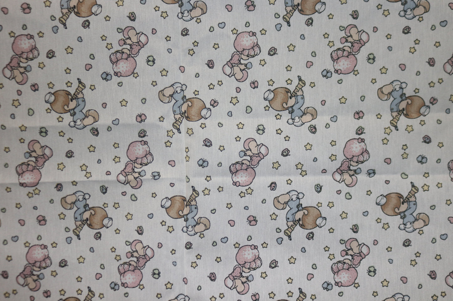 3 Yards VTG Precious moments Baby Fabric  108" x 45"
