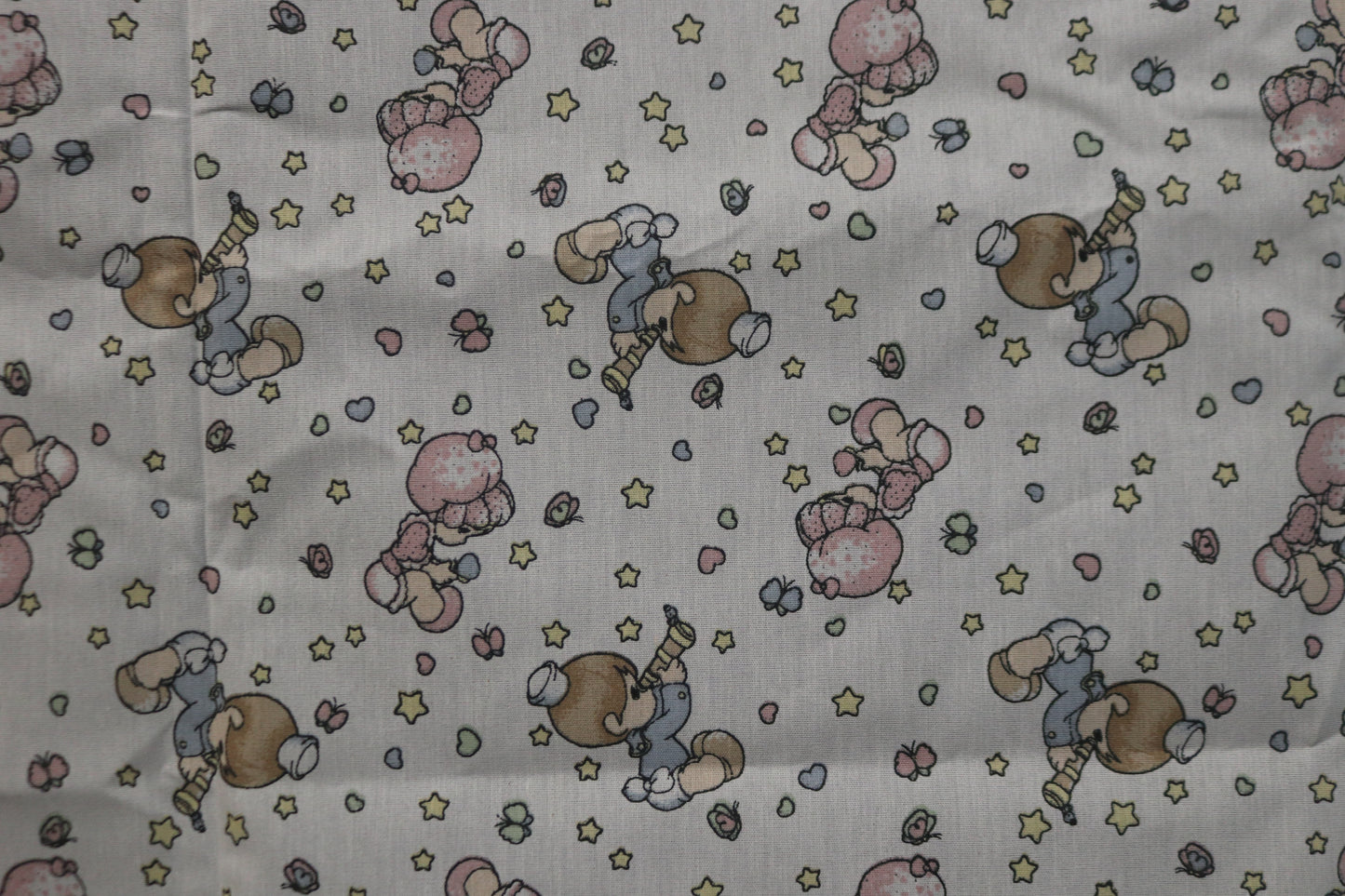 3 Yards VTG Precious moments Baby Fabric  108" x 45"
