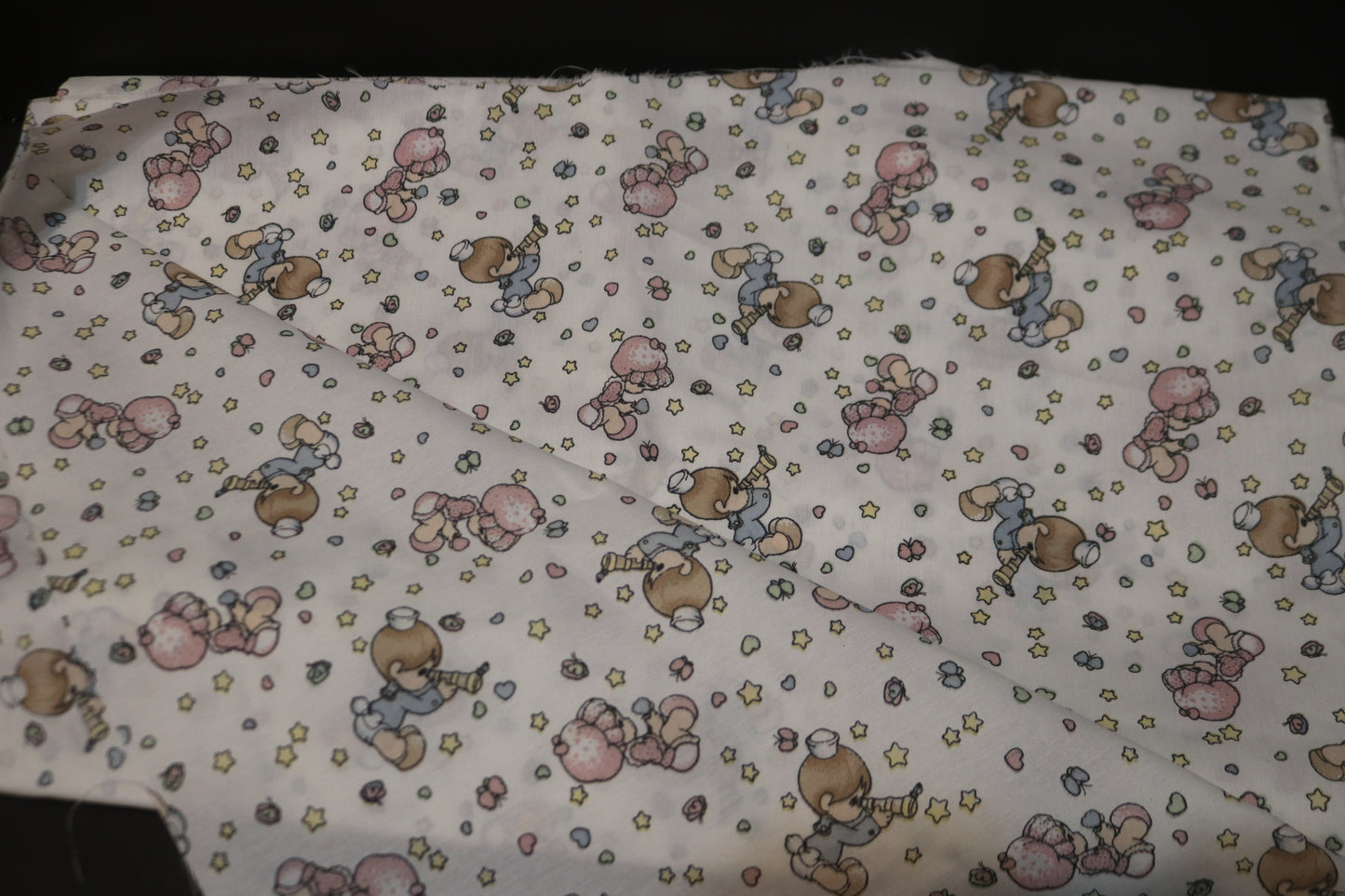3 Yards VTG Precious moments Baby Fabric  108" x 45"