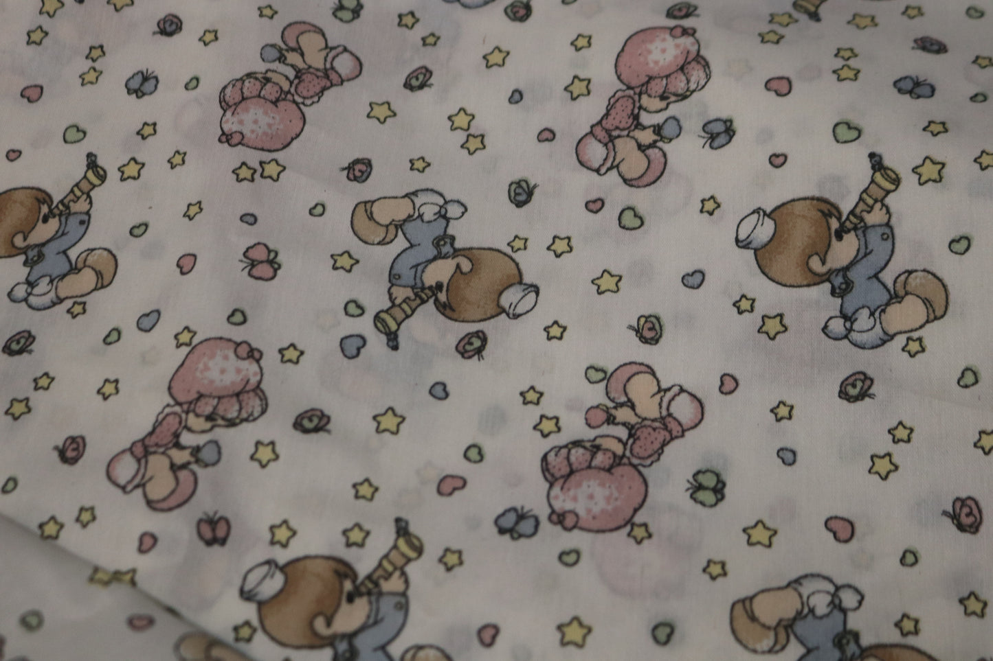 3 Yards VTG Precious moments Baby Fabric  108" x 45"