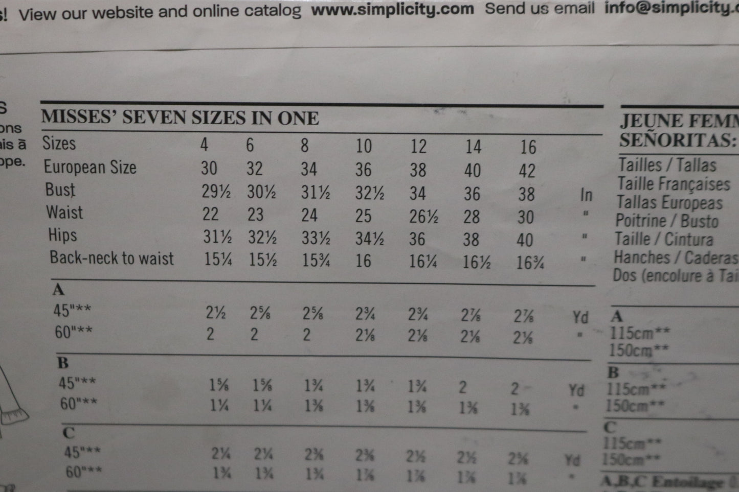 New Look 6942 Misses Jacket  Sewing Pattern UNCUT Size 4 - 16