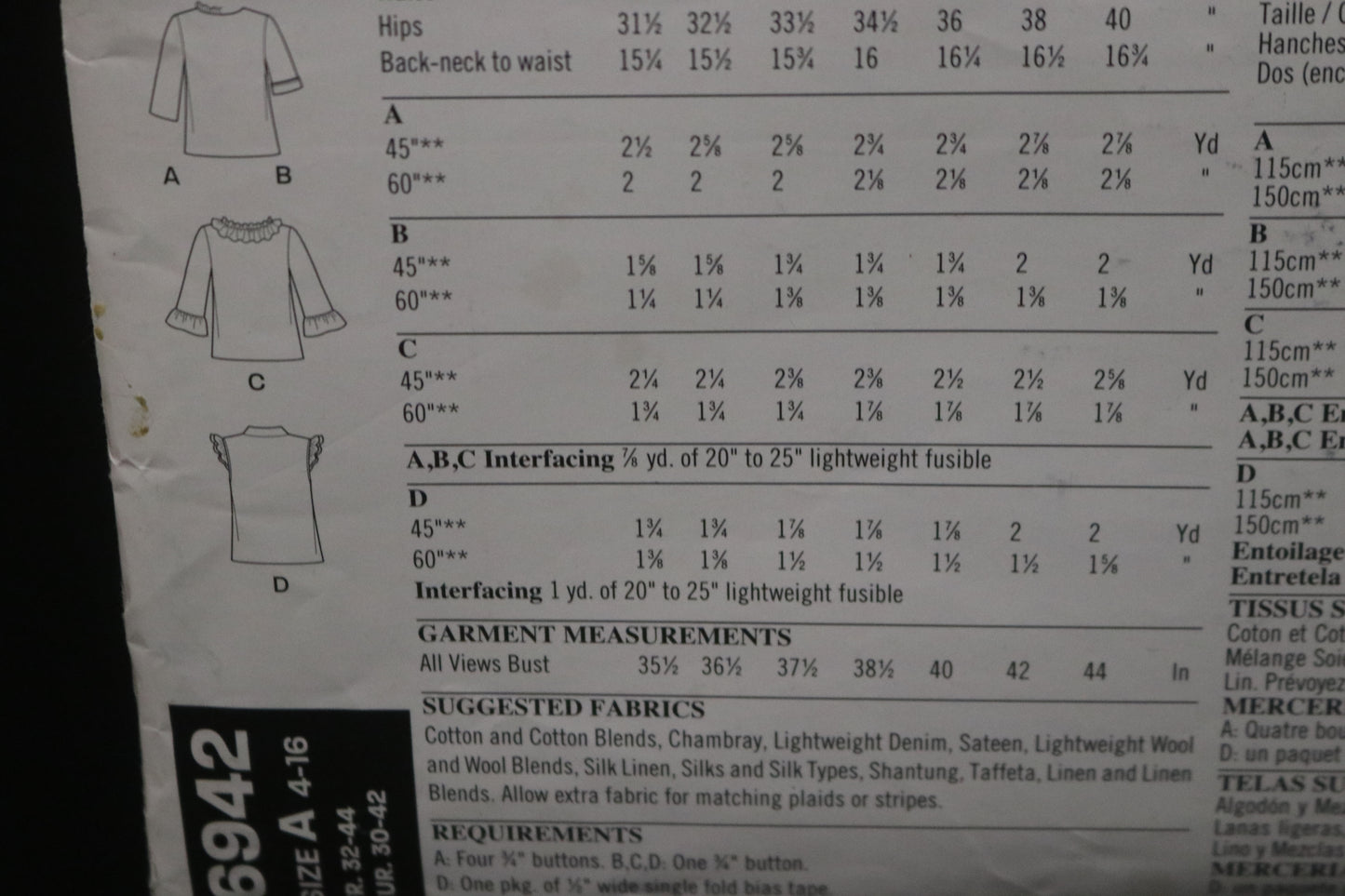 New Look 6942 Misses Jacket  Sewing Pattern UNCUT Size 4 - 16