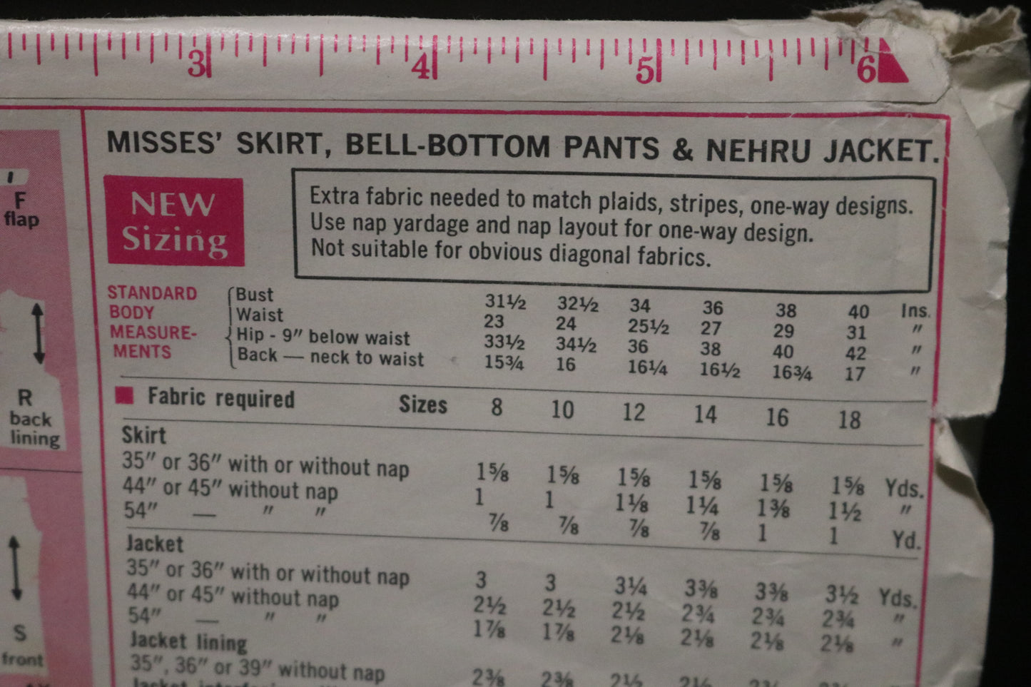 Simplicity 7954 Misses Skirt Bell - Bottom Pants and Nehru Jacket Sewing Pattern - UNCUT - Size 12