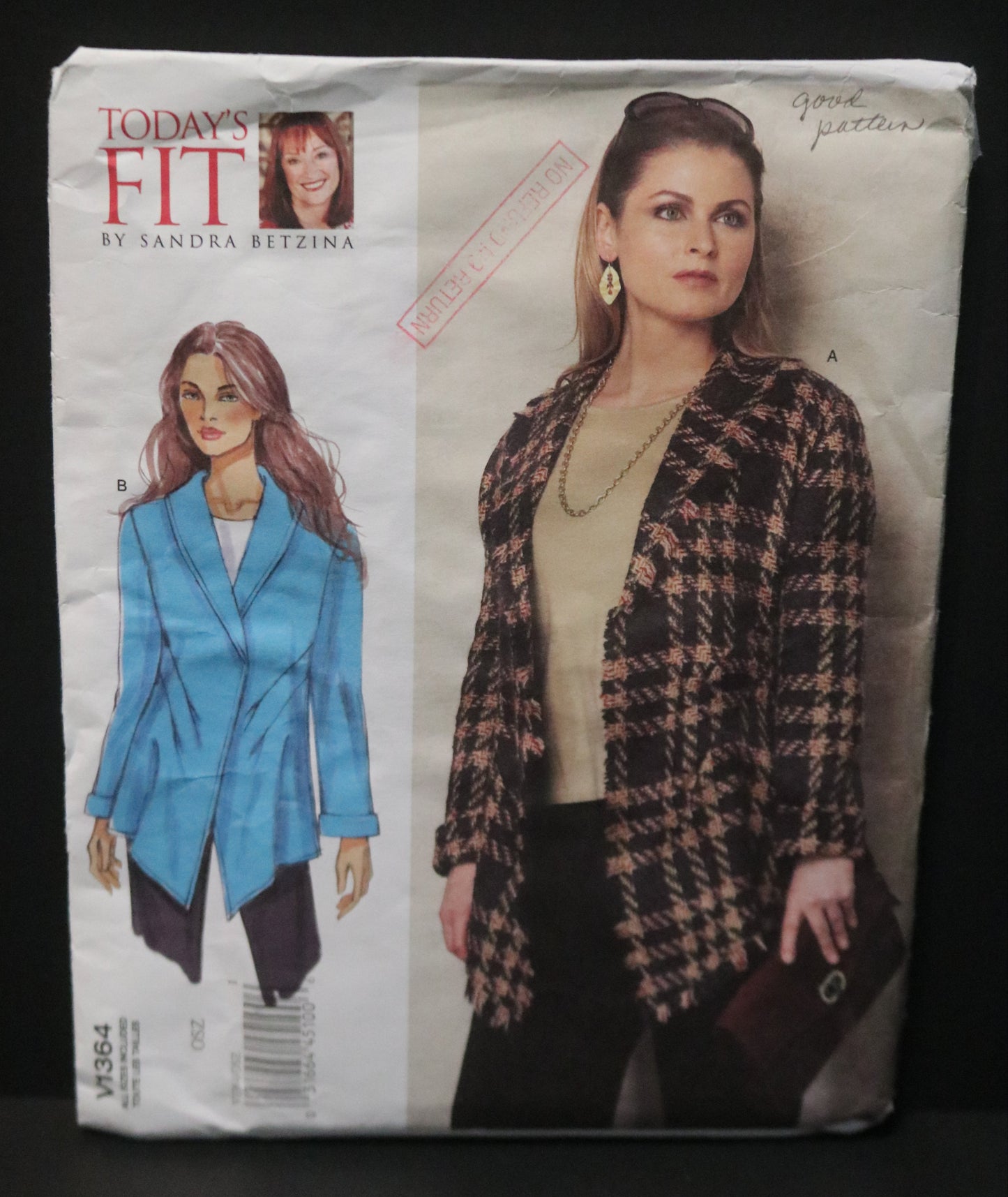 Vogue 1364 Sandra Betzina Misses Jacket Sewing Pattern - UNCUT - Size A B C D E F G H I J