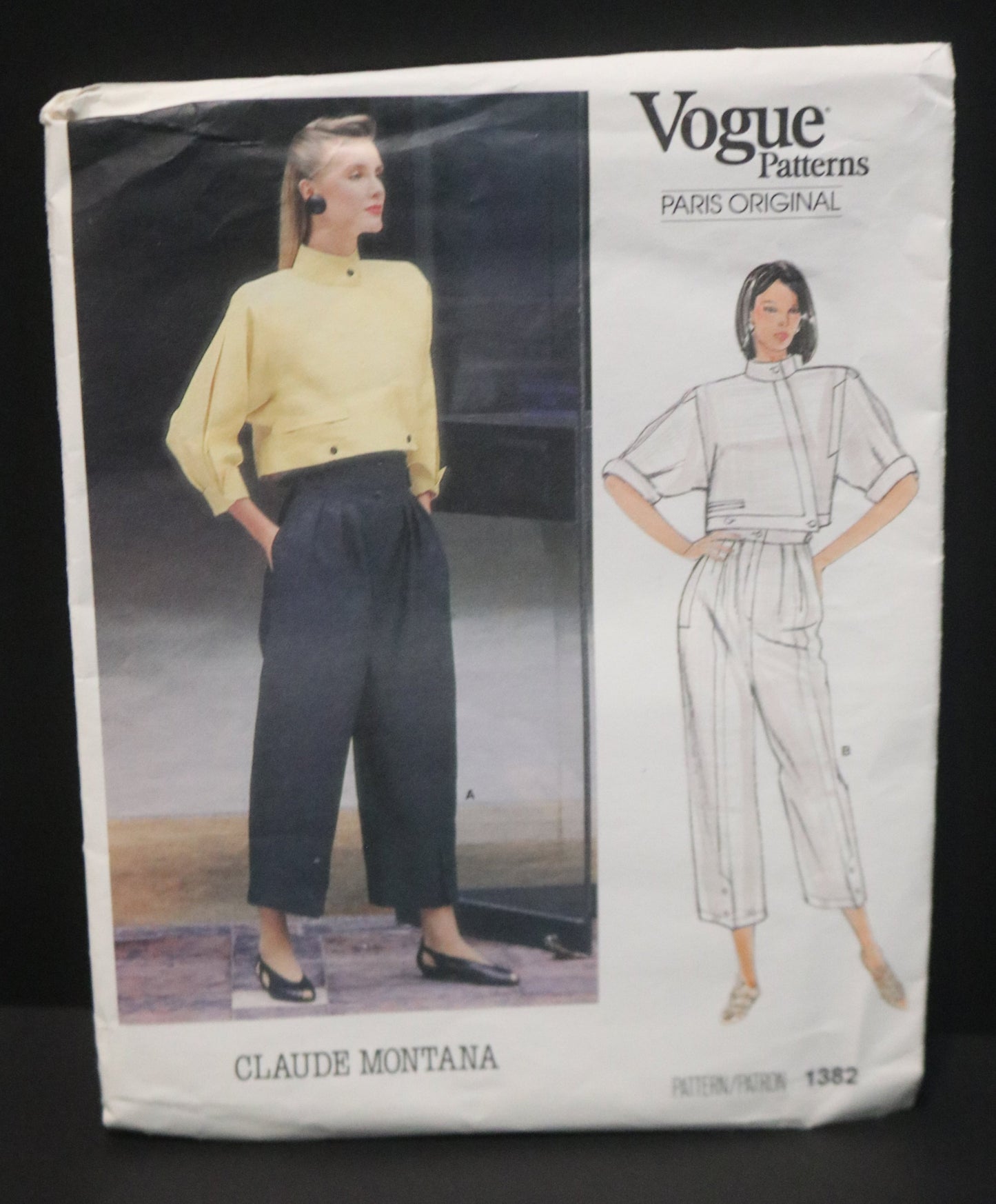 Vogue 1382 Claude Montana Misses Top and Pants Sewing Pattern - UNCUT - Size 10