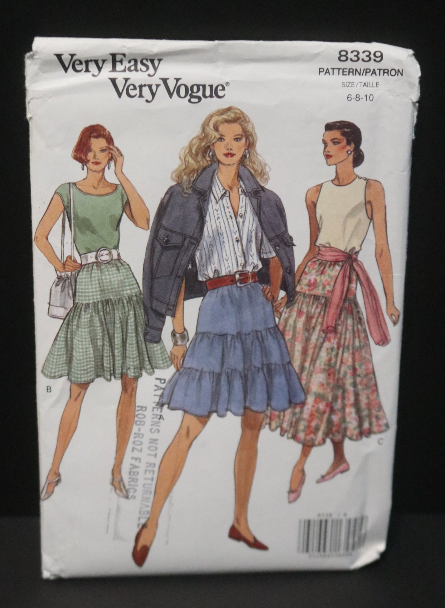 Vogue 8339 Misses Skirt Sewing Pattern  - UNCUT -  Size 6 8 10