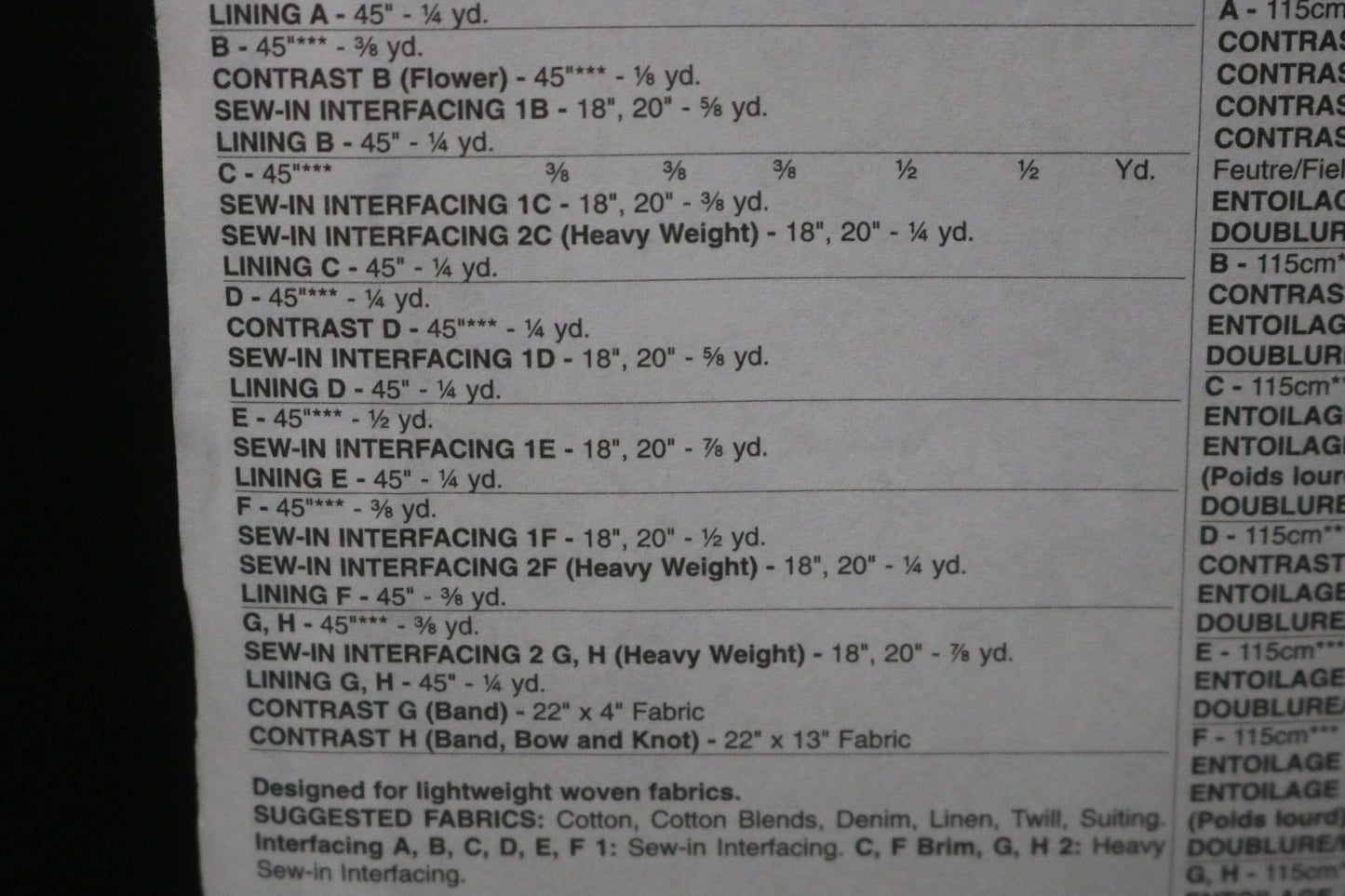 McCalls 6762 Infants / Toddlers Hats Sewing Pattern - UNCUT