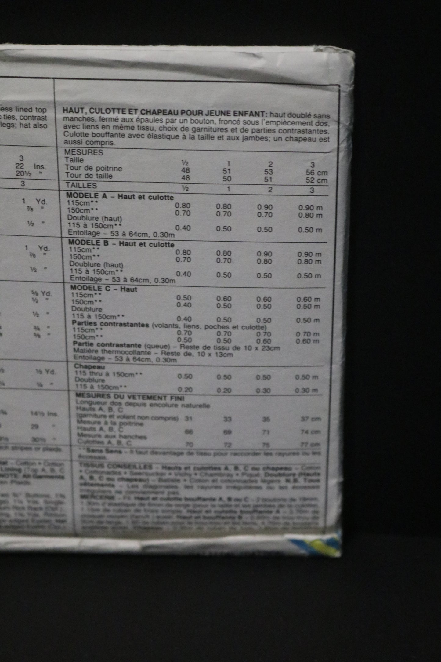 McCalls 4833 Toddlers Girls Top Bloomers and Hat Sewing Pattern - UNCUT Size 2