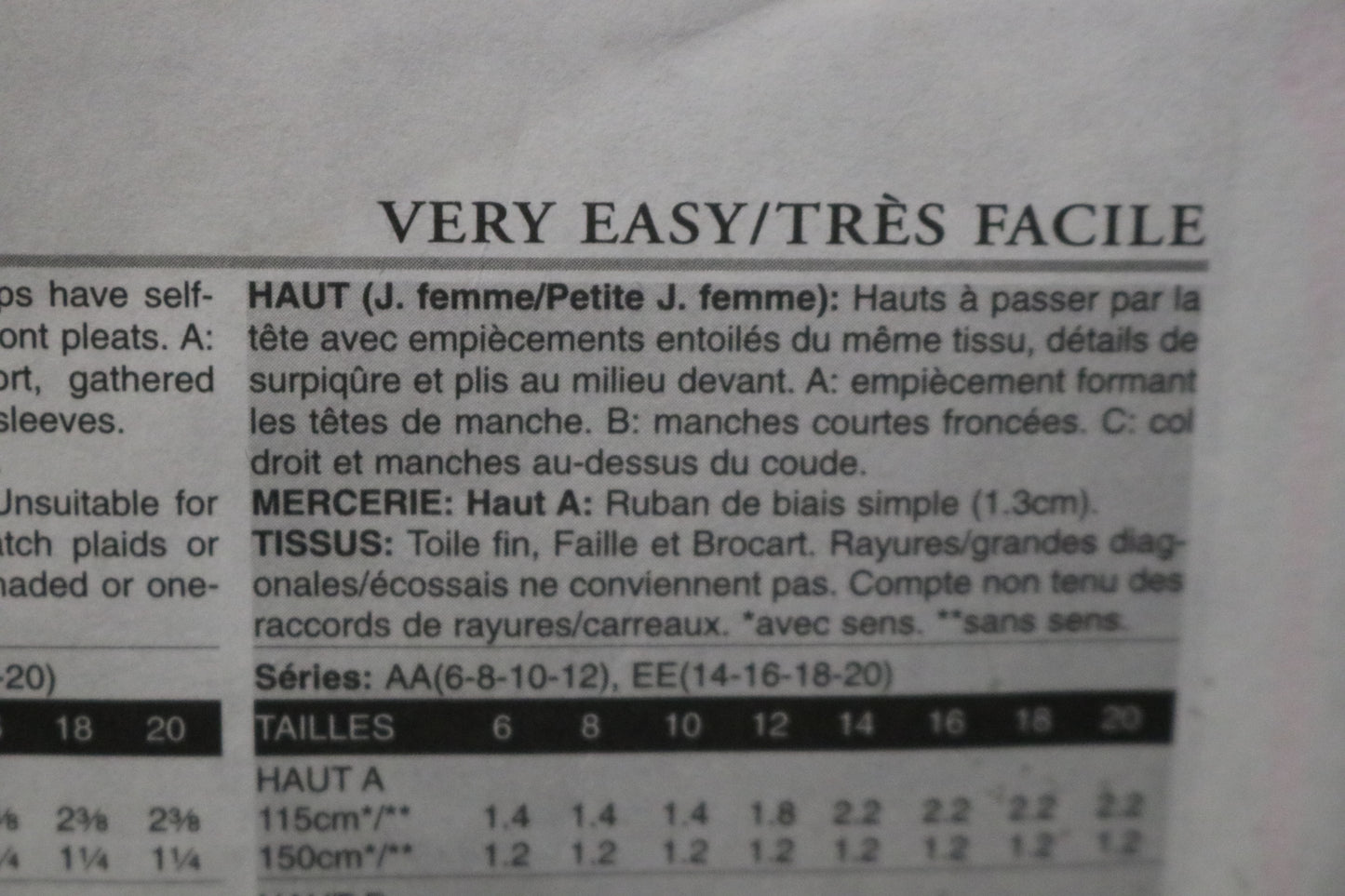 Vogue 8495 Misses/ Misses Petite Top Sewing Pattern - UNCUT - Size 6 8 10 12