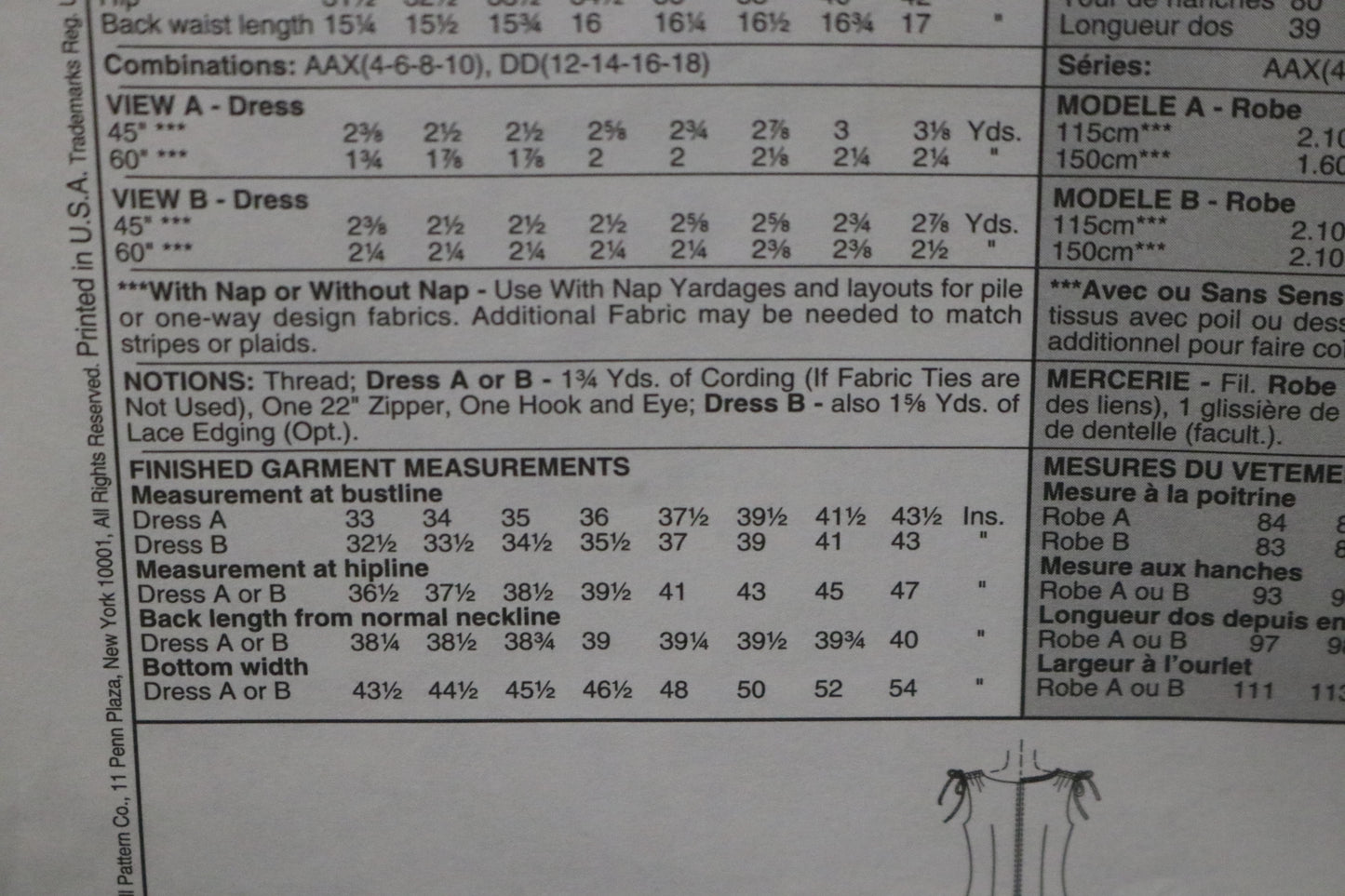 McCalls 3634 Misses / Miss Petite Bias Dresses Sewing Pattern - UNCUT - Size 12 14 16 18