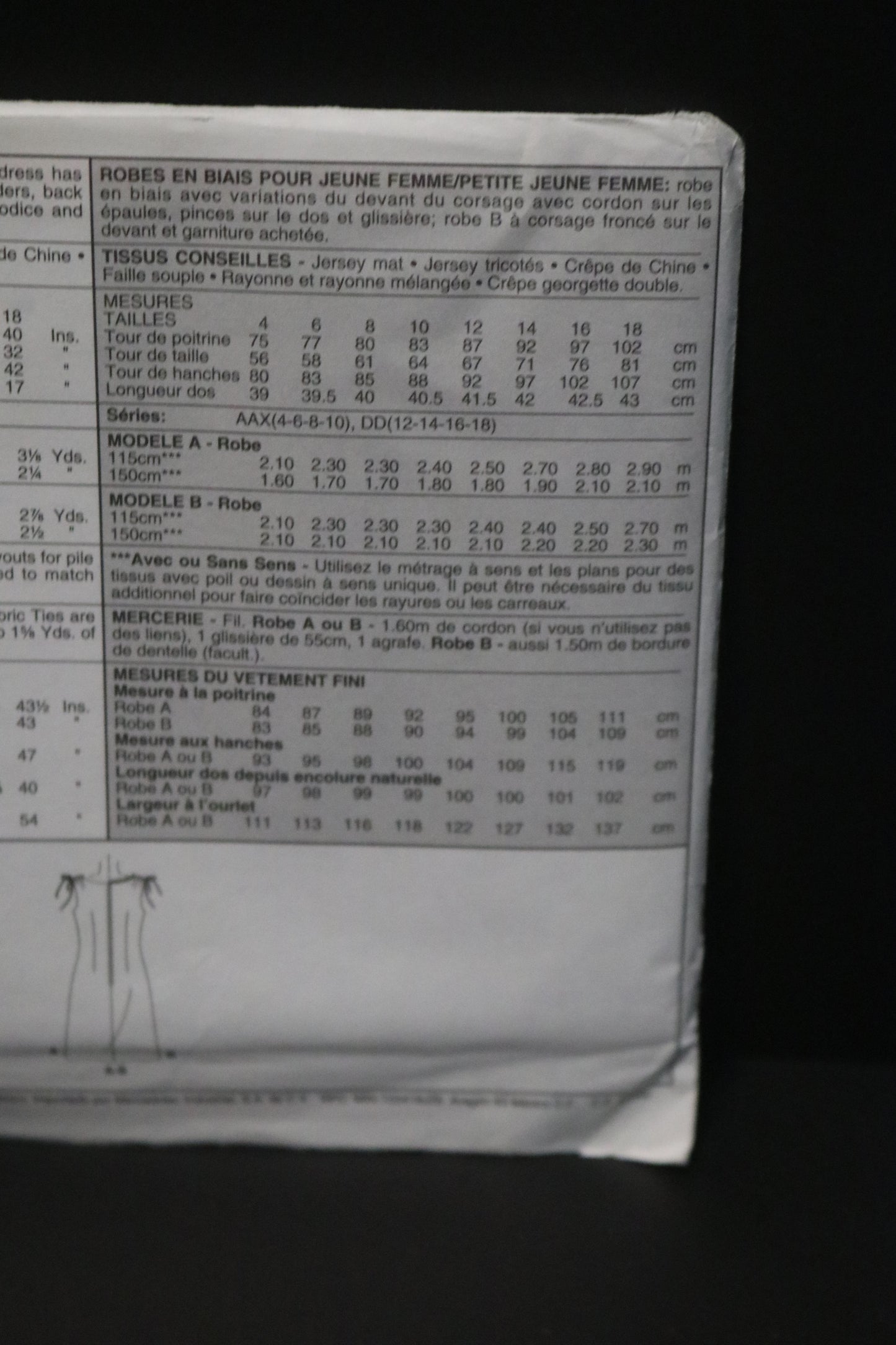 McCalls 3634 Misses / Miss Petite Bias Dresses Sewing Pattern - UNCUT - Size 12 14 16 18