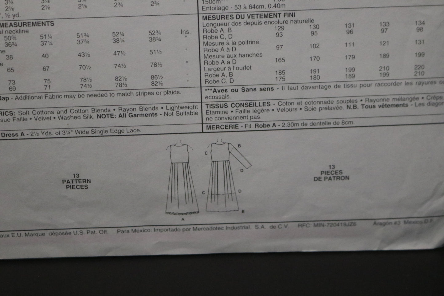 McCalls 7138 Misses Dress in Two Lengths Sewing Pattern - UNCUT - Size Xsm Sml Med