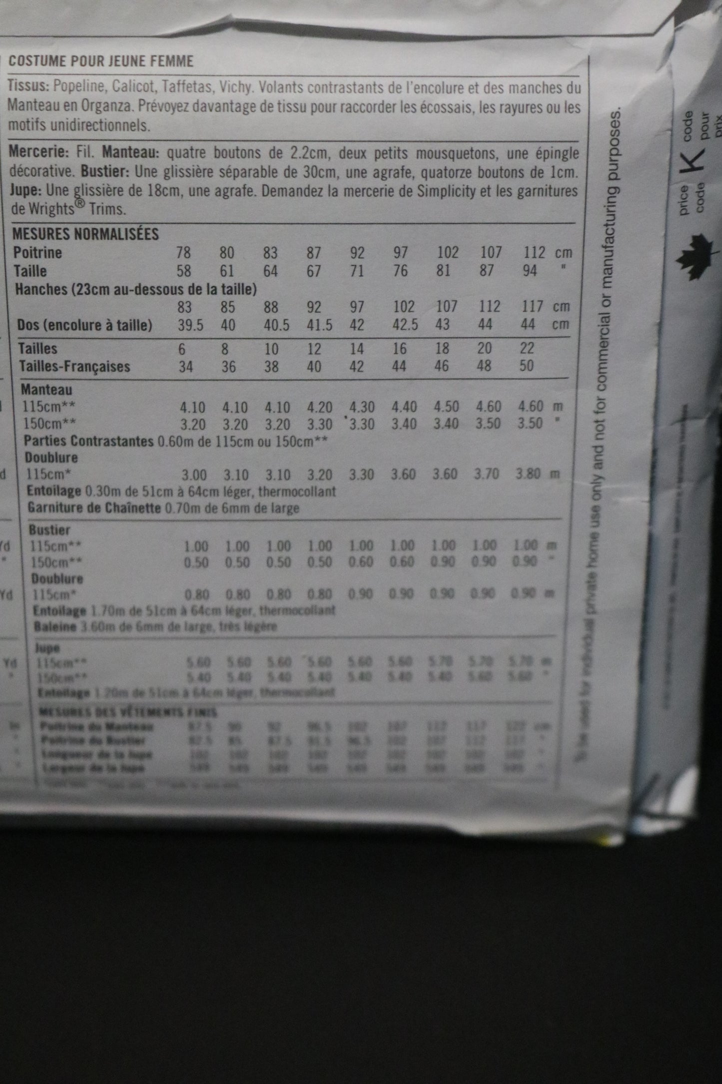 Simplicity 2172 Misses Steam Punk Victorian era styled coat, skirt and bustier Costumes Sewing Pattern UNCUT Size 14 16 18 20 22