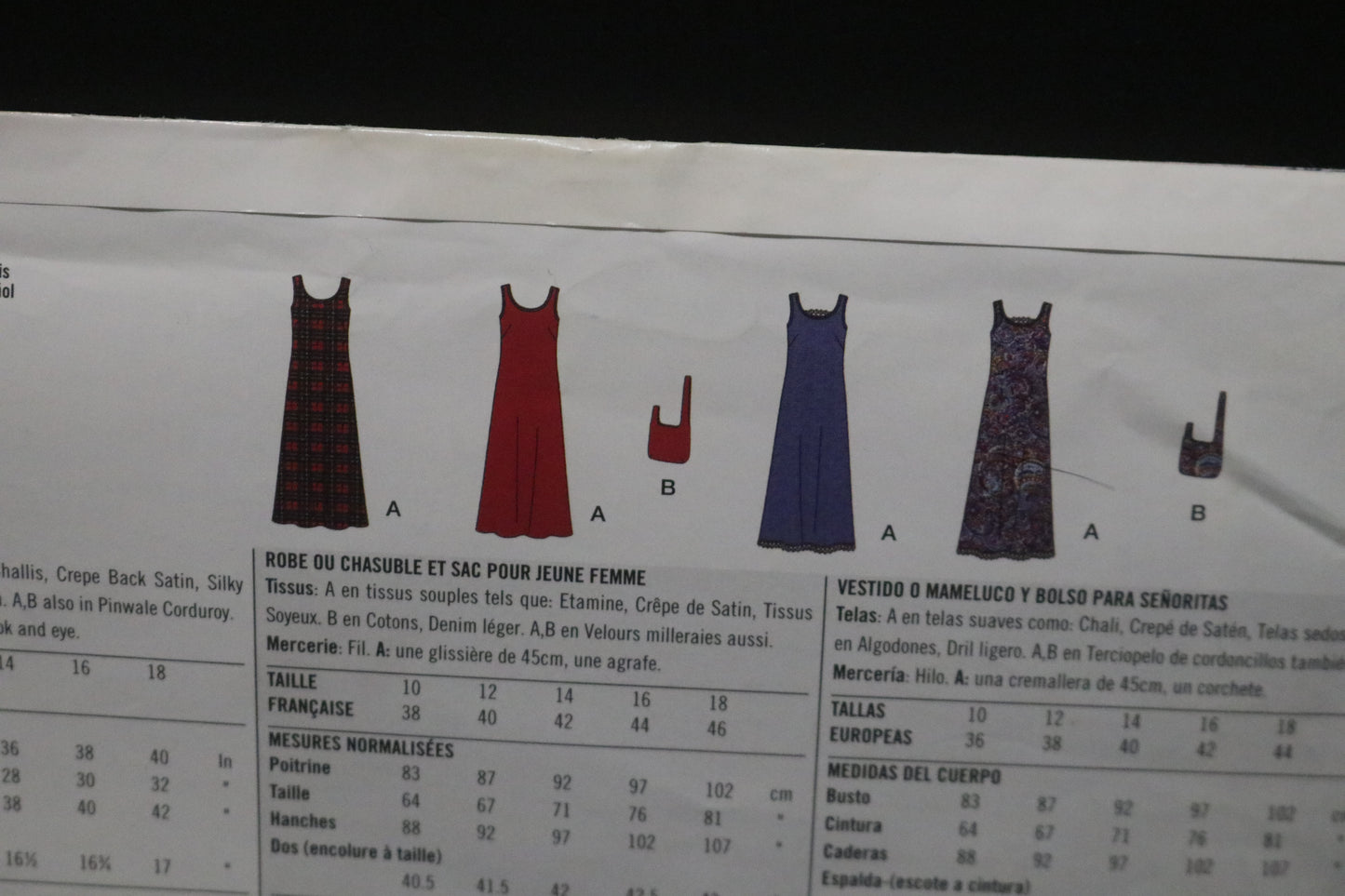 Simplicity 2799 Misses  Dress or Jumper and Bag Sewing Pattern - UNCUT - Size 10 - 18