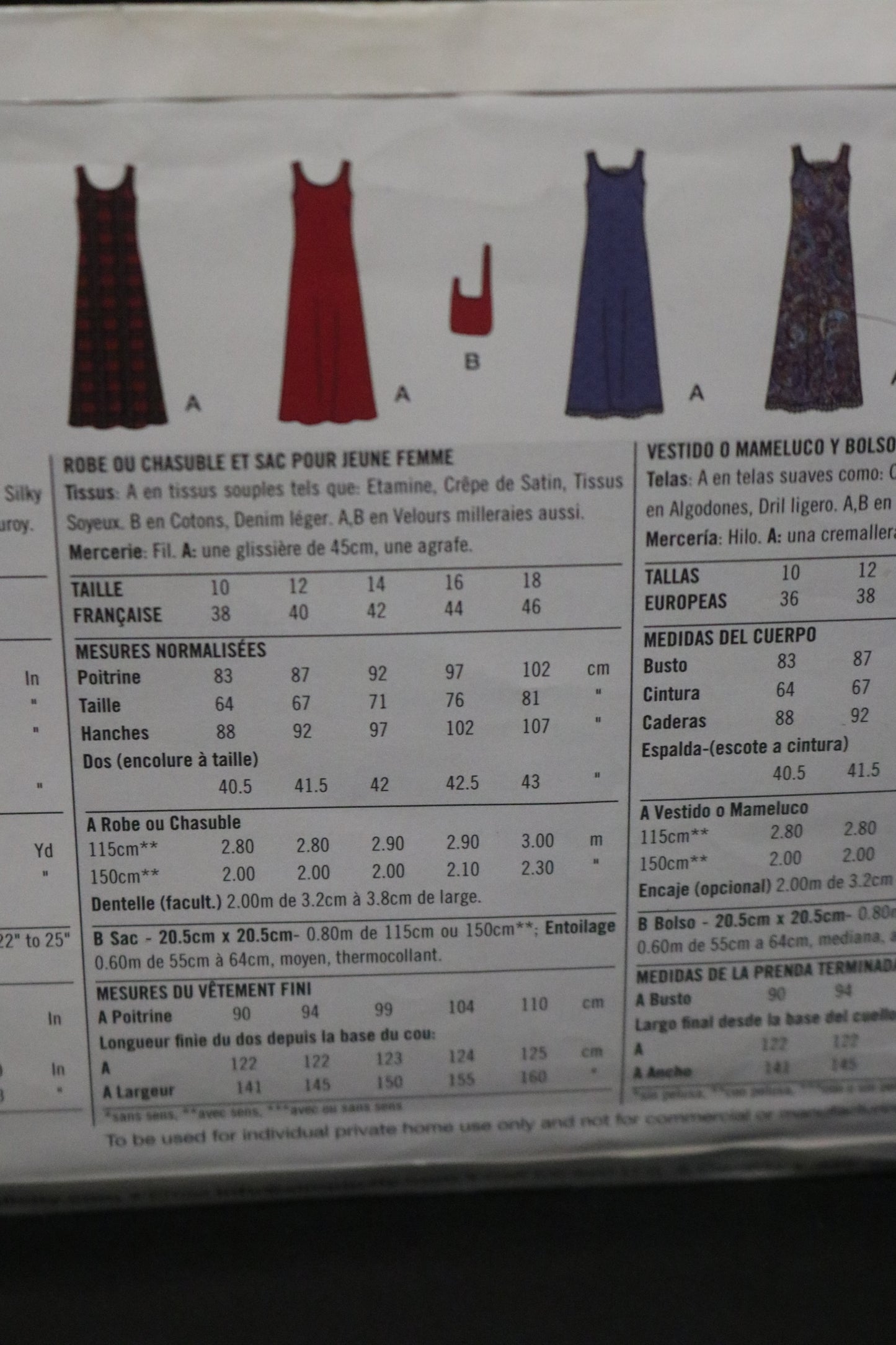 Simplicity 2799 Misses  Dress or Jumper and Bag Sewing Pattern - UNCUT - Size 10 - 18